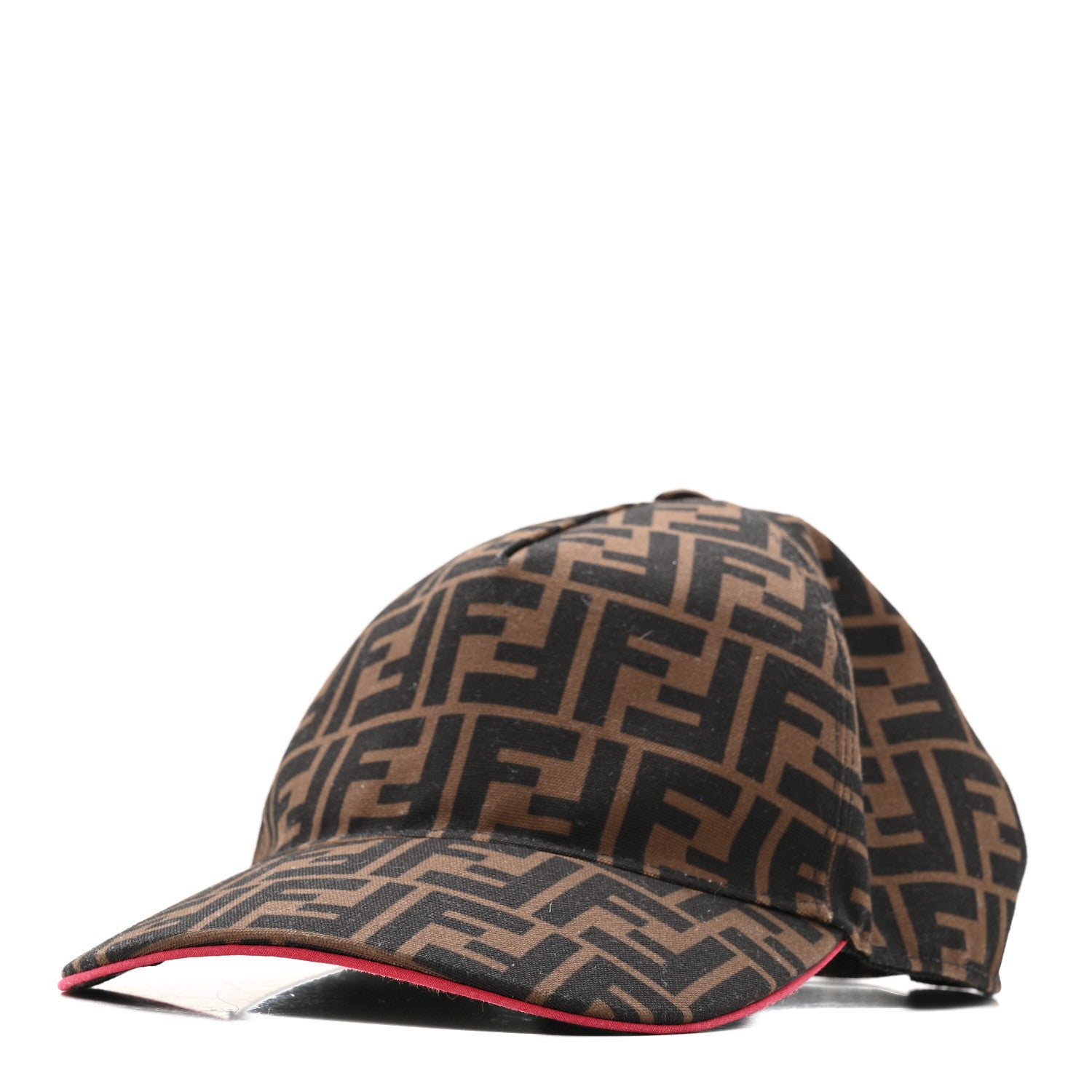 Fendi Canvas FF Reloaded Baseball Hat Tobacco Red 1855417