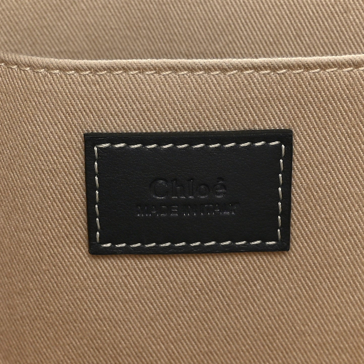 Cotton Calfskin Large Woody Ribbon Tote White Black