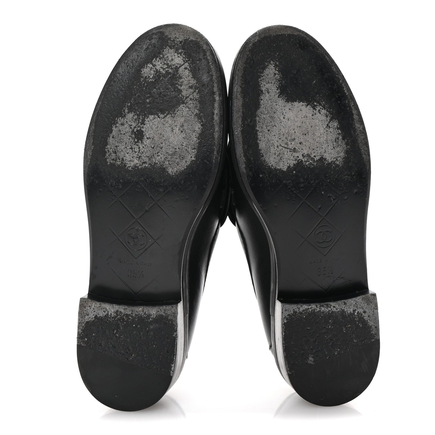 Lambskin Quilted CC Turnlock Loafers 35.5 Black