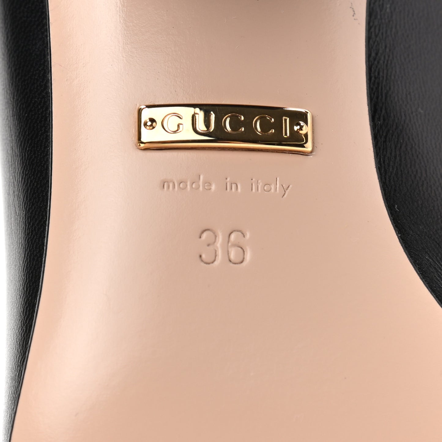 Malaga Kid GG Marmont Fringe 50mm Loafer Pumps 36 Black