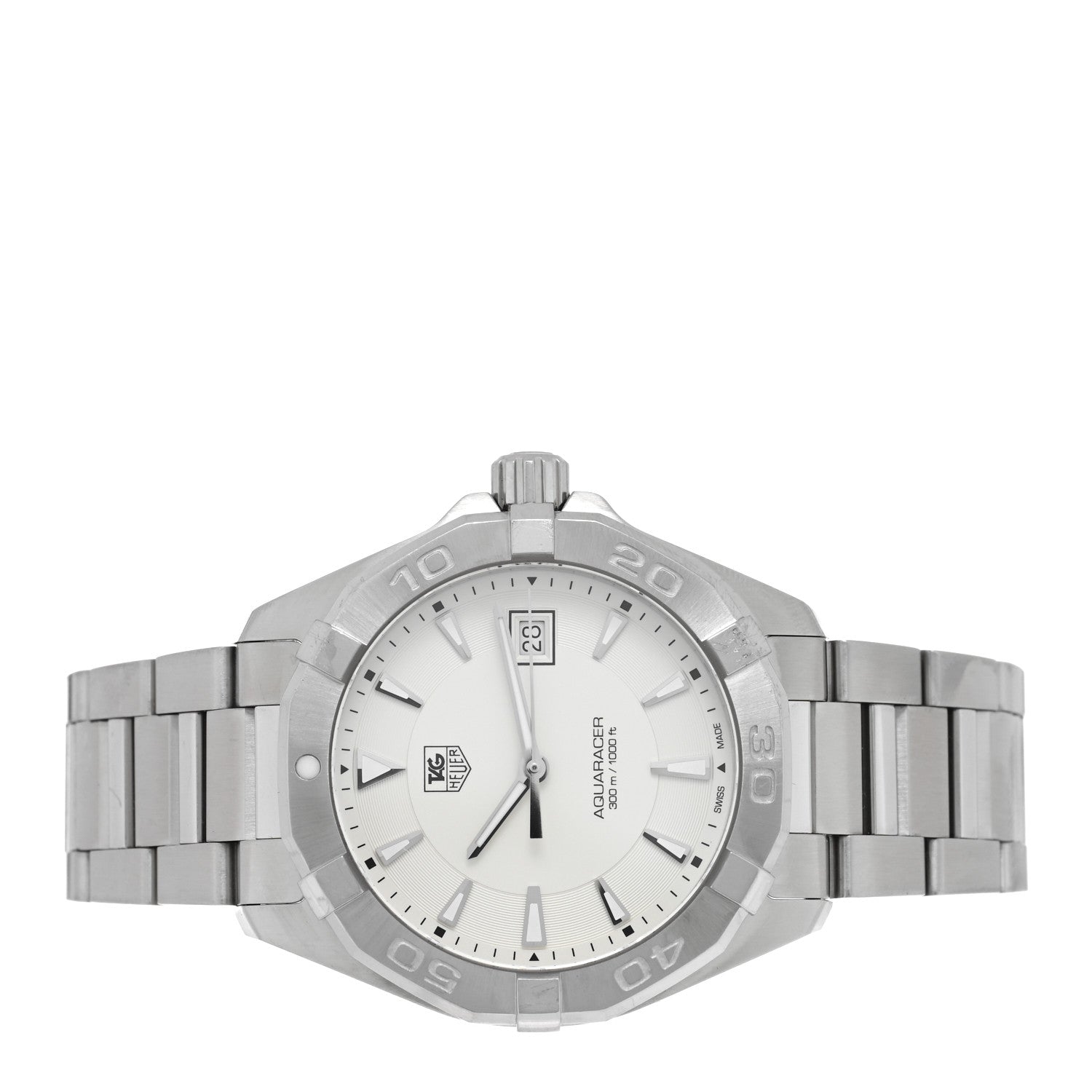 Tag Heuer Stainless Steel 40mm Aquaracer 300M Quartz Watch Silver WAY1111 2 of 4