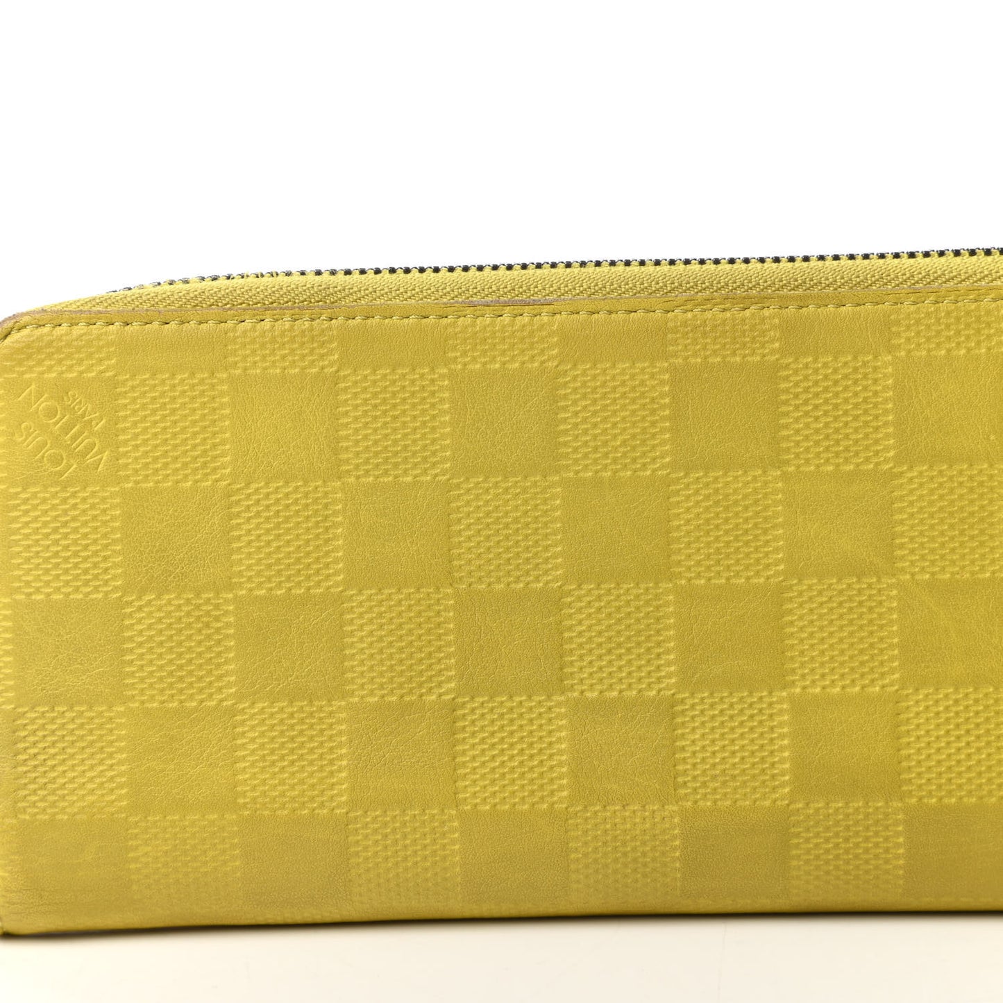 Damier Infini Zippy Vertical Wallet Vert Acide