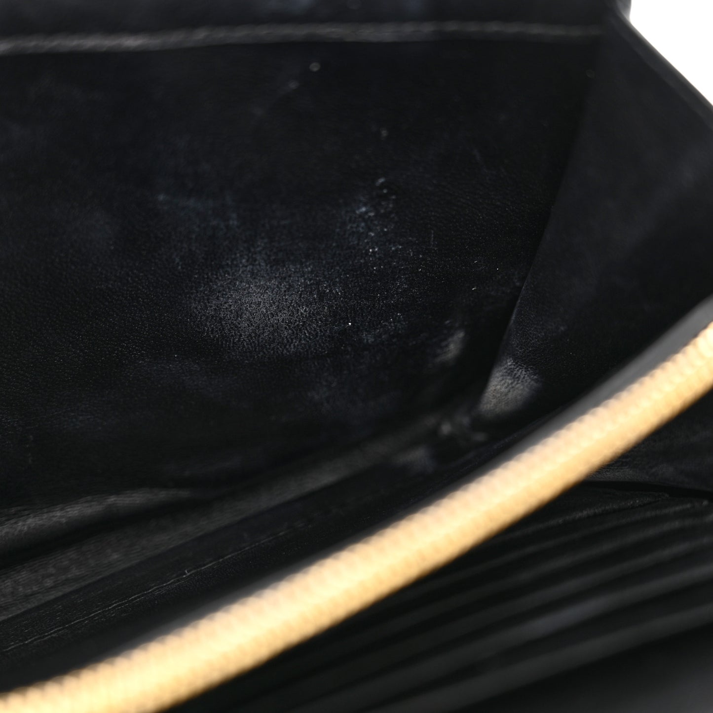 Lambskin Carre Quilted Cassandre Chain Wallet Black