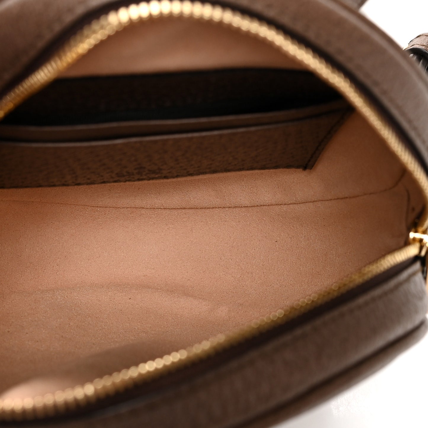 GG Supreme Monogram Web Mini Ophidia Round Backpack Brown