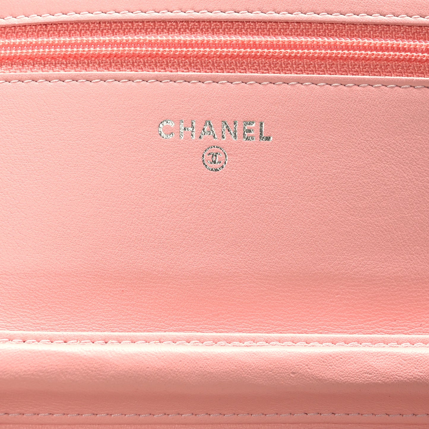 Patent Quilted Wallet On Chain WOC Coral