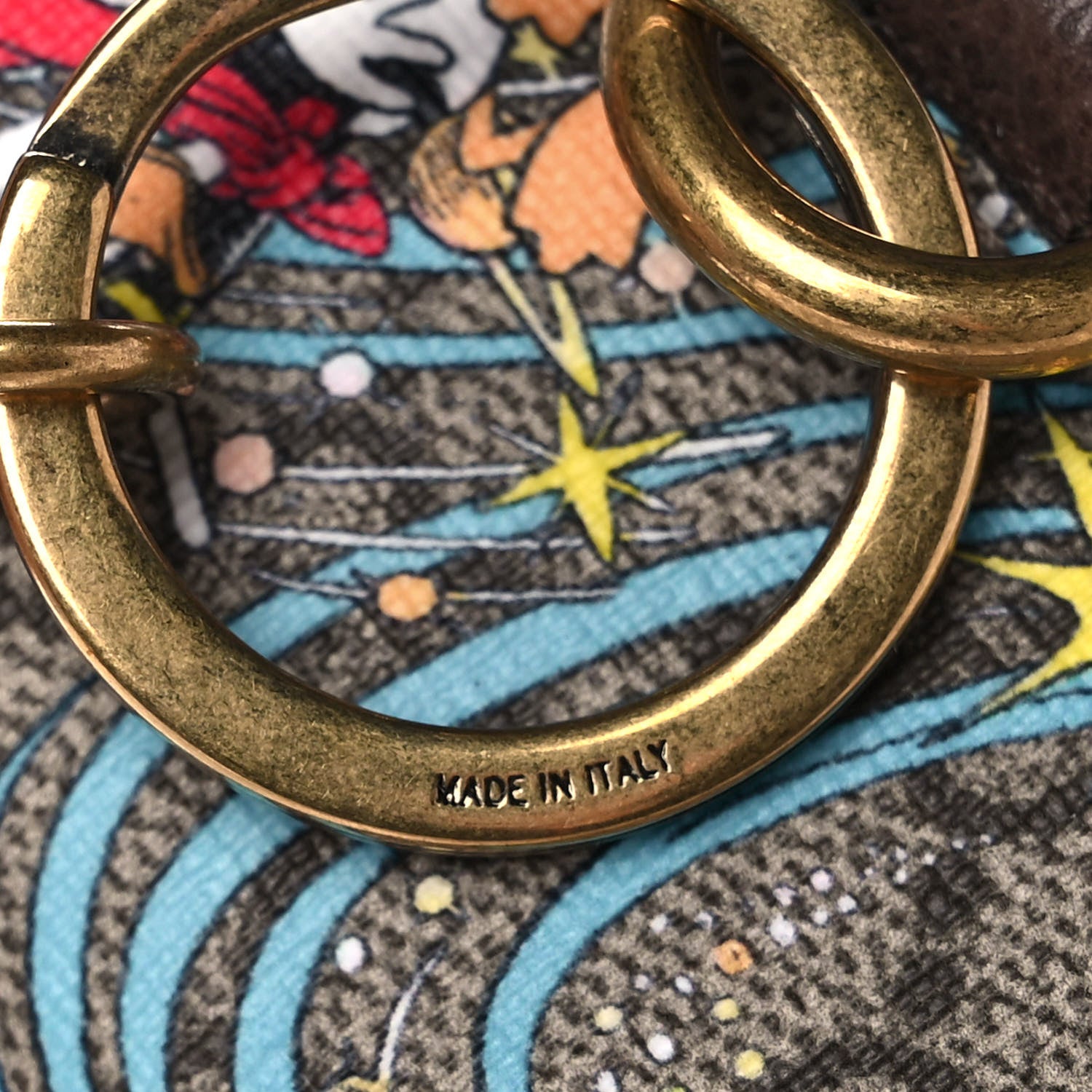 Gucci X DISNEY GG Supreme Monogram Donald Duck Interlocking G Key Pouch Beige Multicolor New Acero 9 of 11