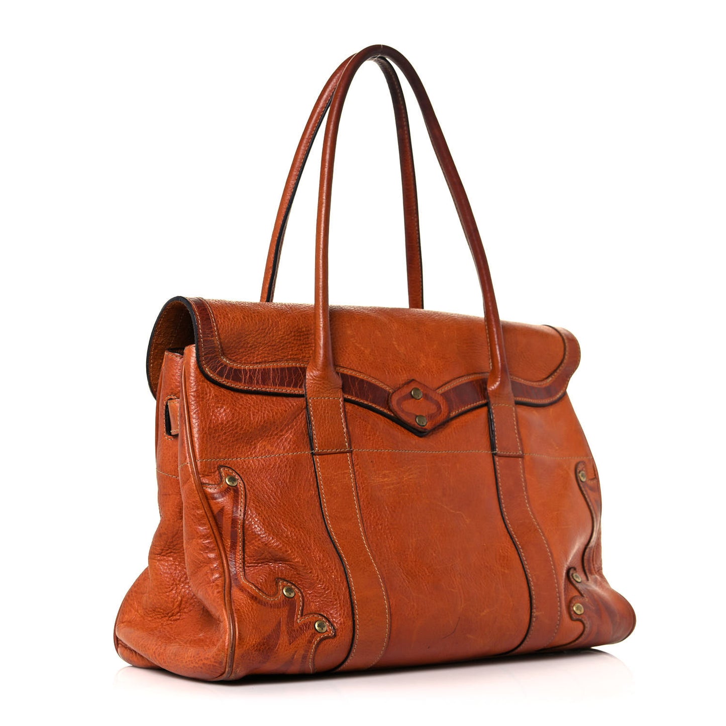 Grained Calfskin Tooled Darwin Bayswater Oak