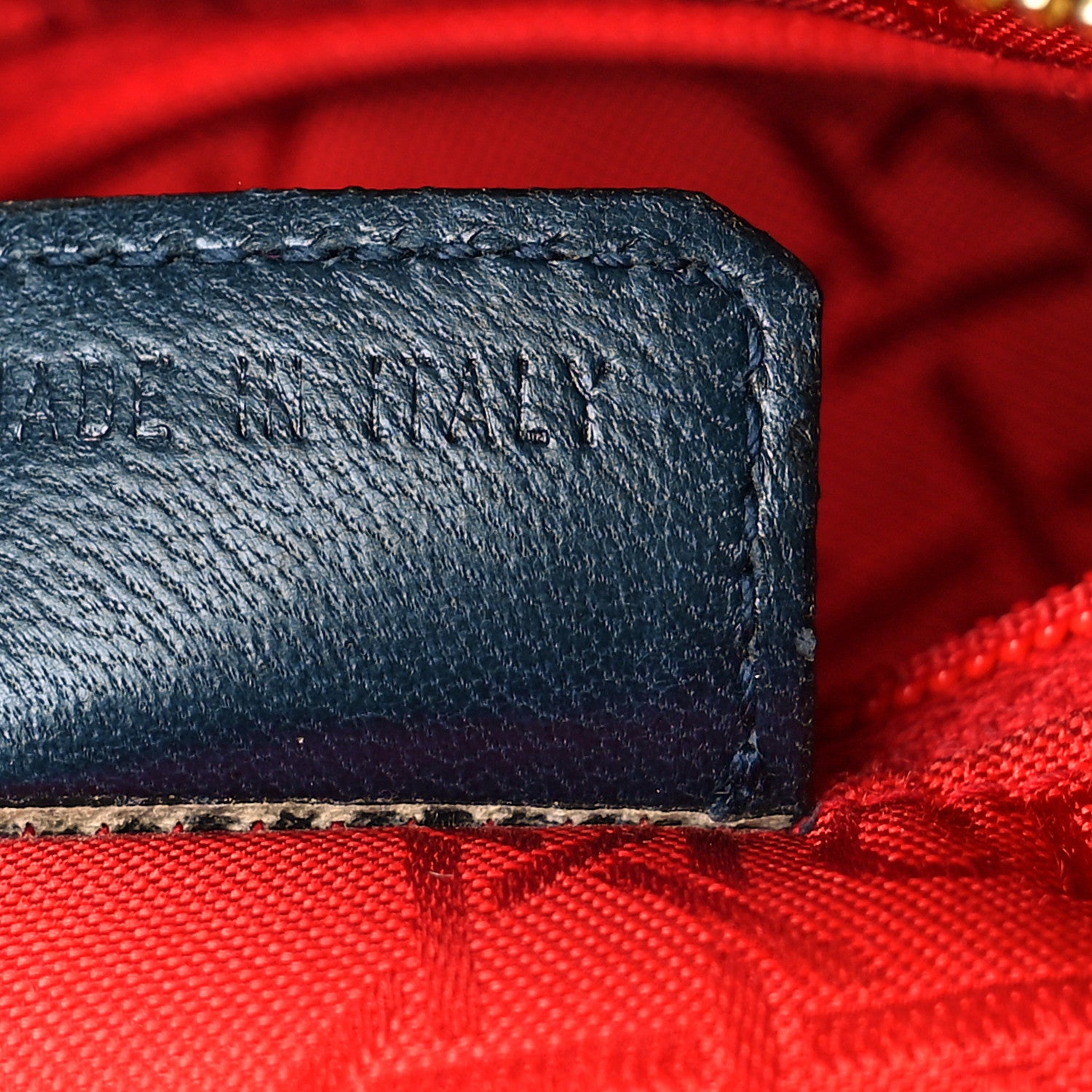 Christian Dior Lambskin Cannage Medium Lady Dior Navy Blue 7 of 9