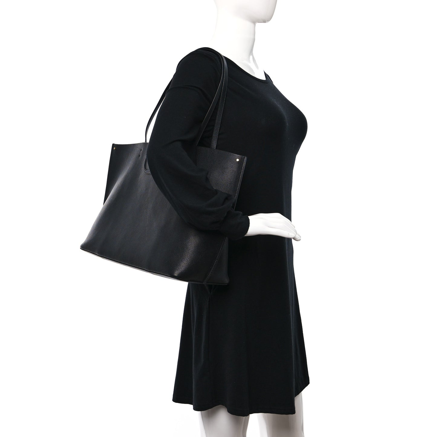 Calfskin Large Vlogo Tote Black
