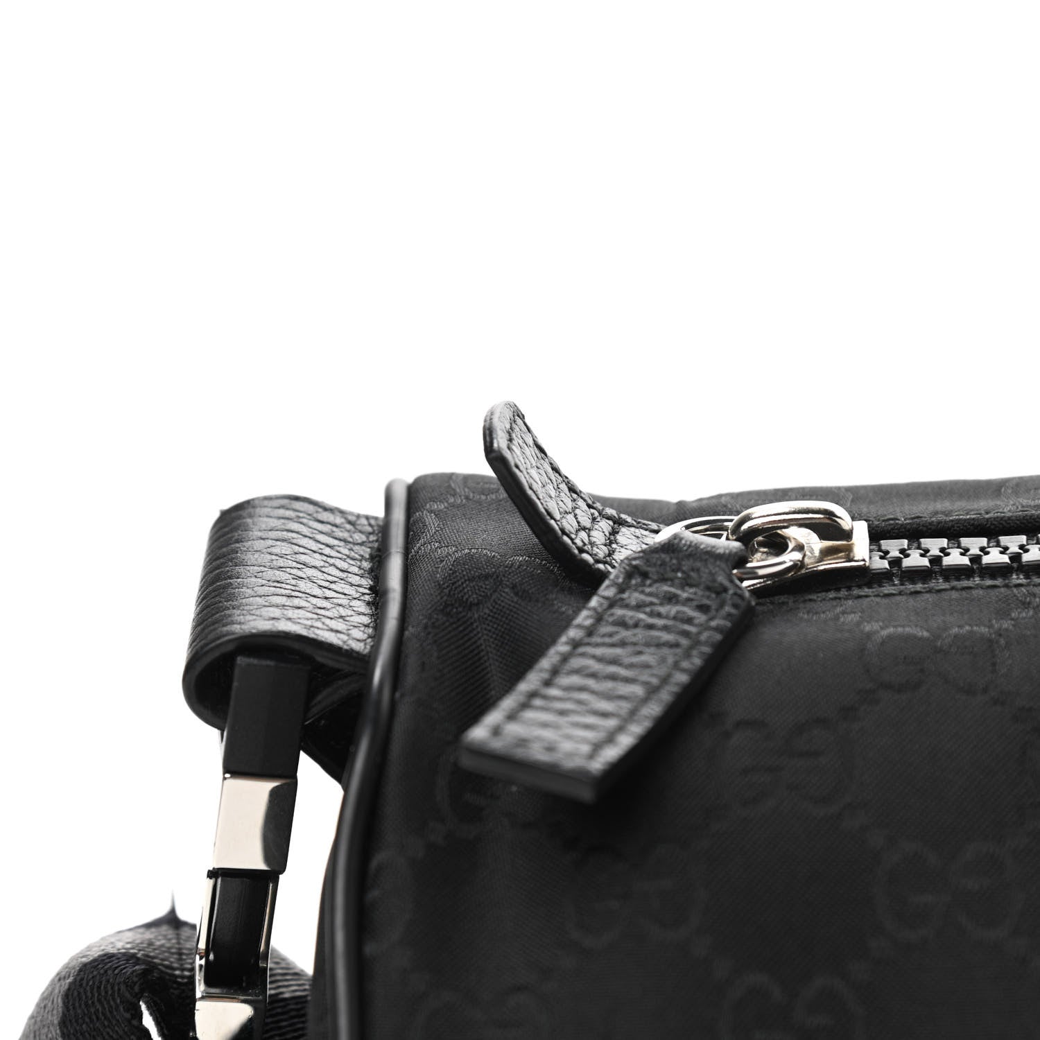 Gucci Nylon Monogram Fanny Pack Belt Bag Black 12 of 13