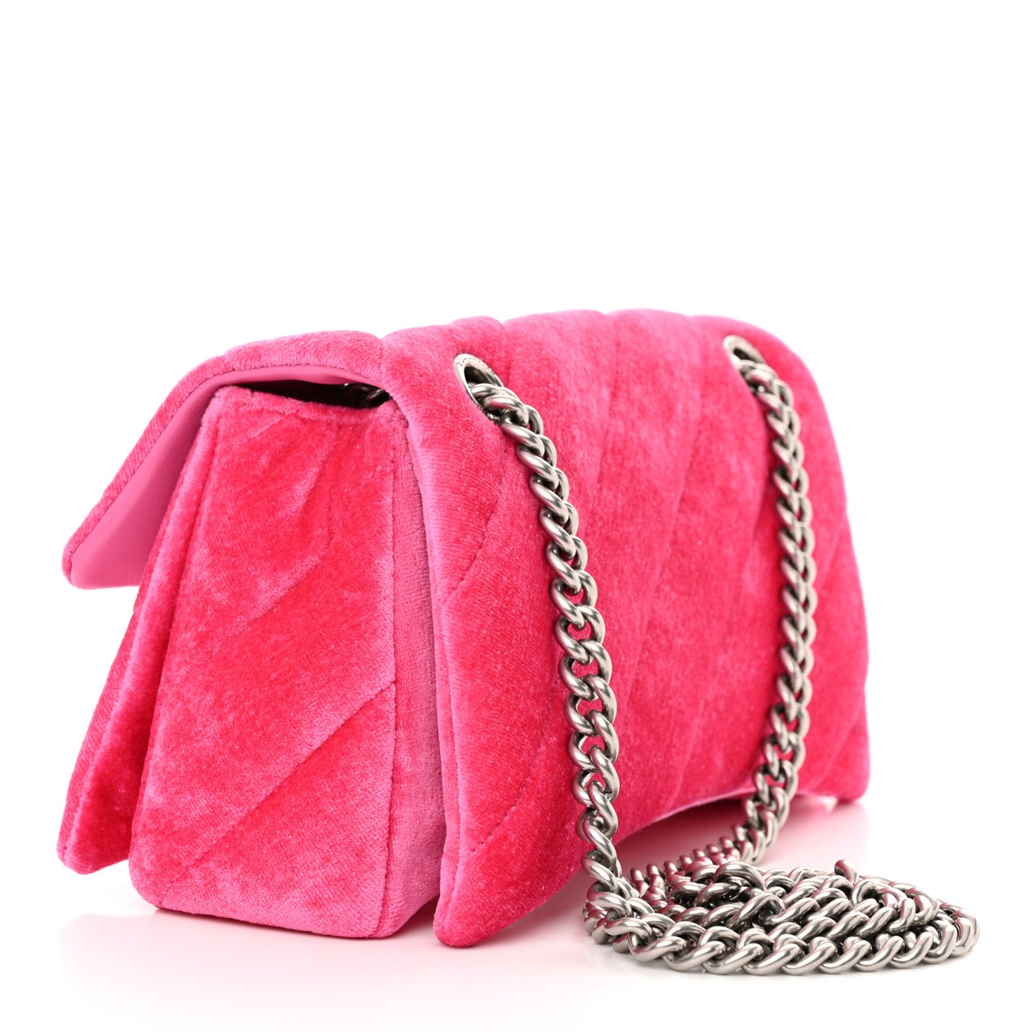 Crushed Velvet Quilted Small Crush Chain Bag