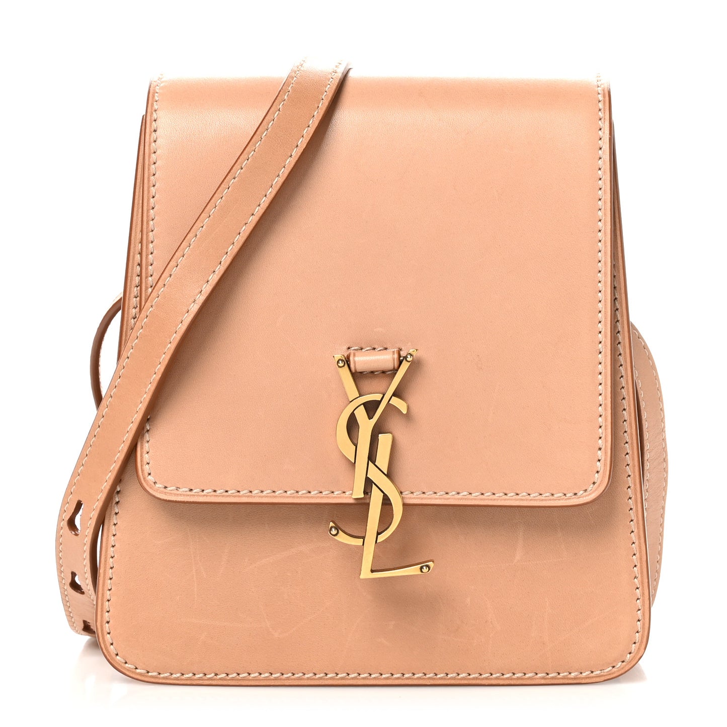 Smooth Calfskin North South Kaia Satchel Vintage Brown
