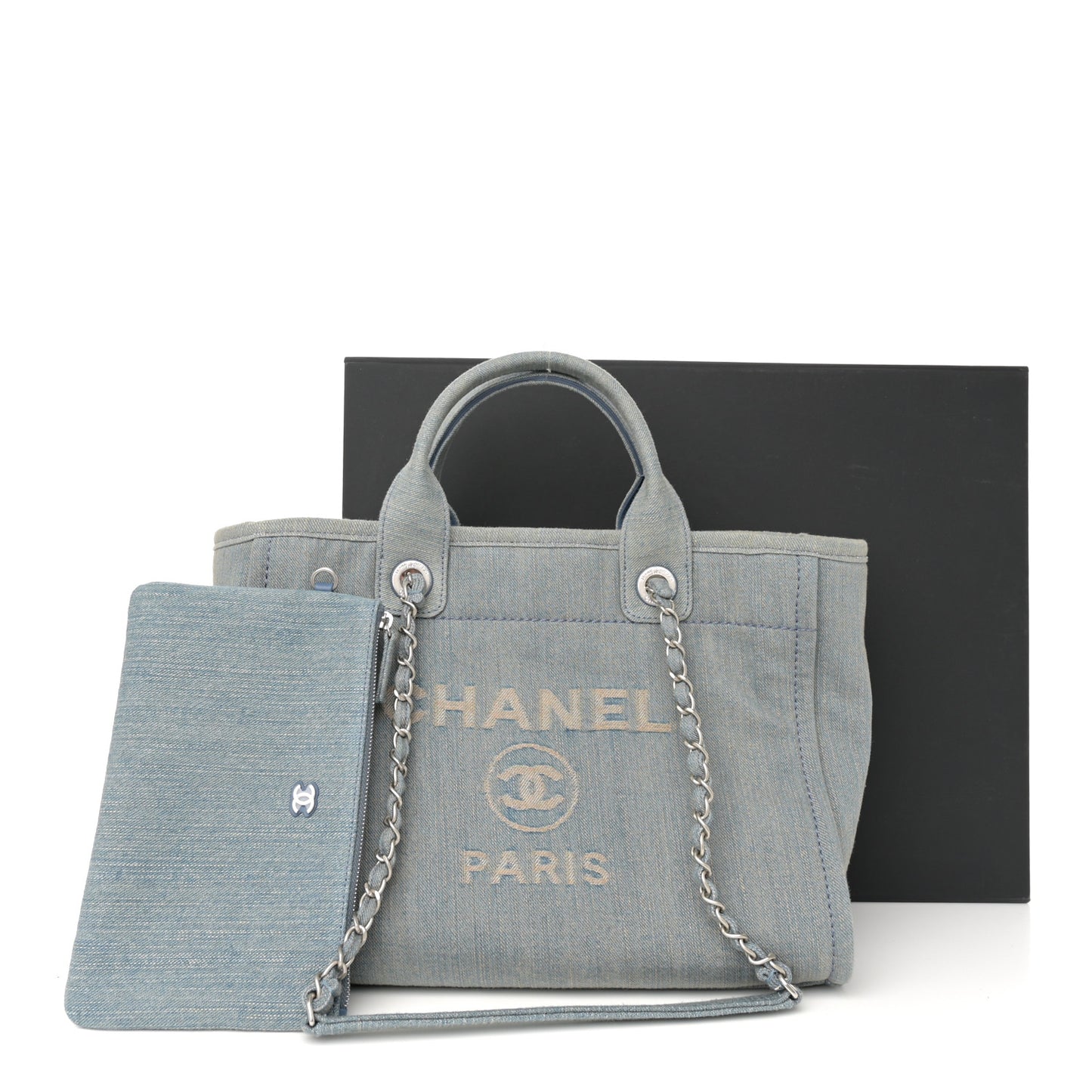 Denim Small Deauville Tote Light Blue