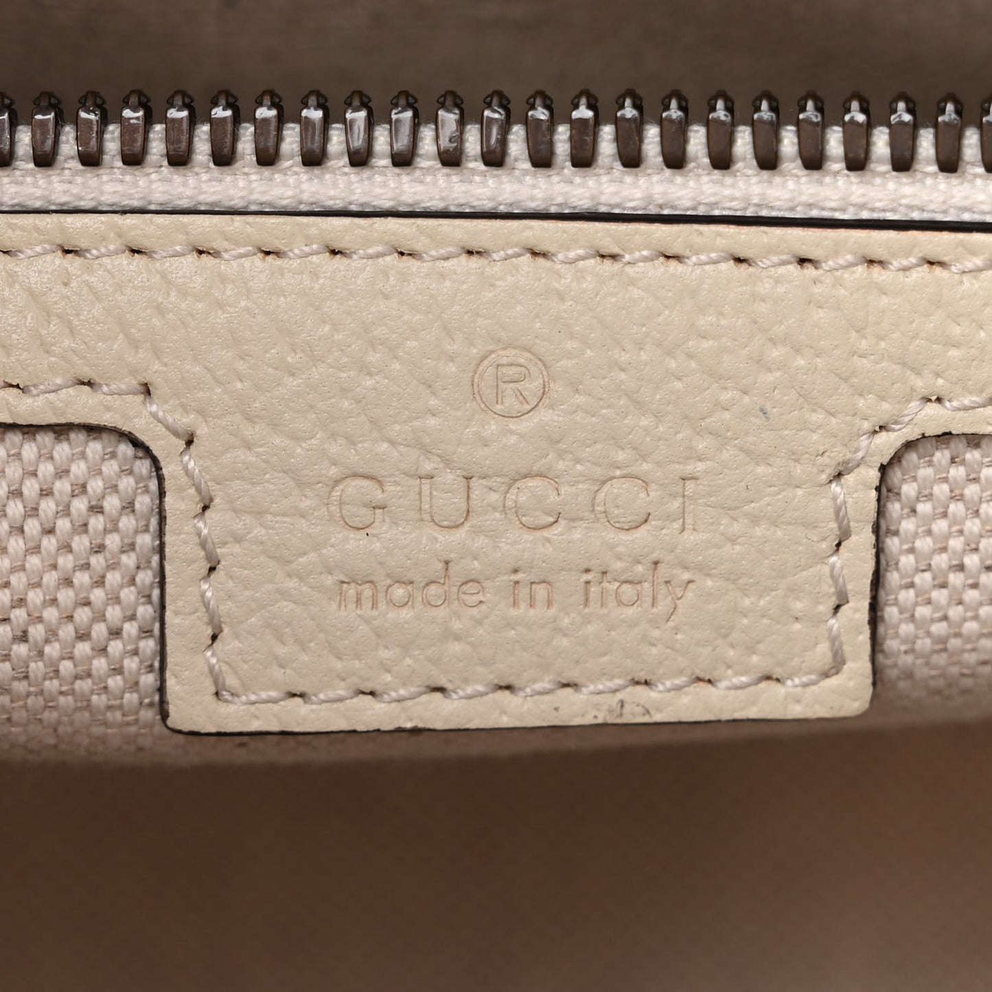 GG Supreme Monogram Web Large Ophidia Shoulder Bag Beige Ebony Mystic White