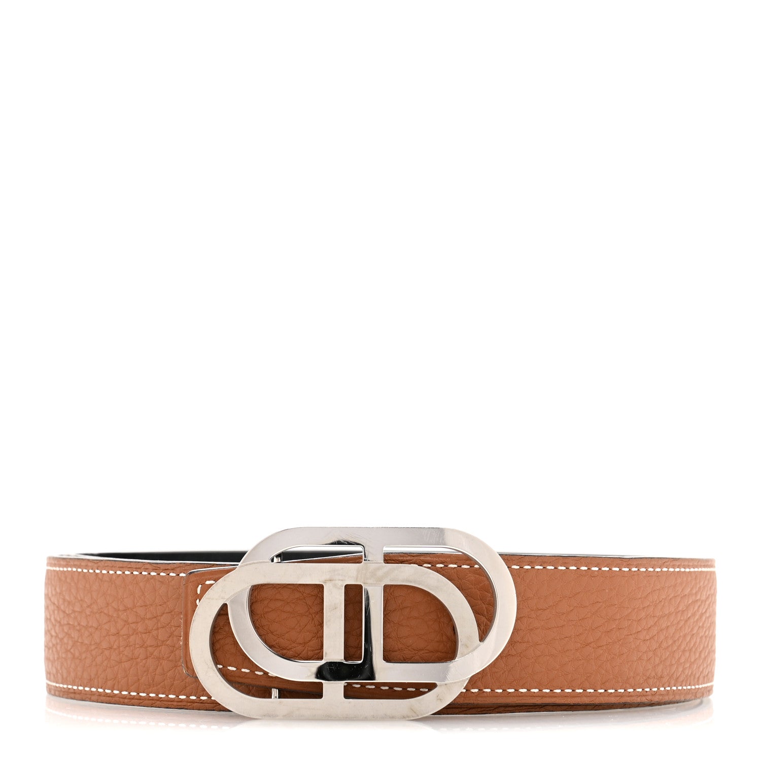 Hermes Togo Box 32mm Maillon H Belt 90 Gold Black 1 of 7