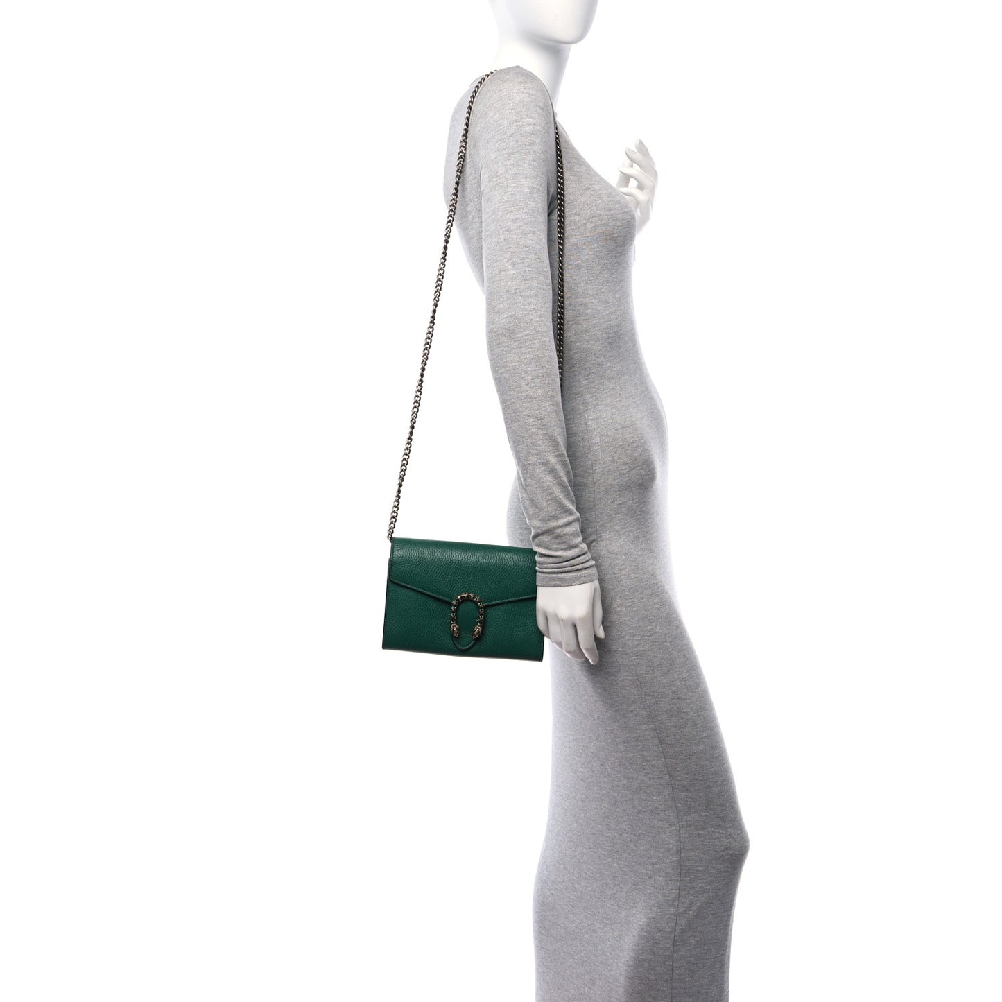 Calfskin Mini Dionysus Chain Wallet Emerald