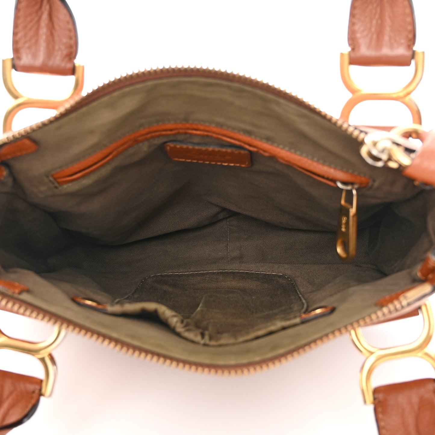 Calfskin Small Marcie Satchel Tan