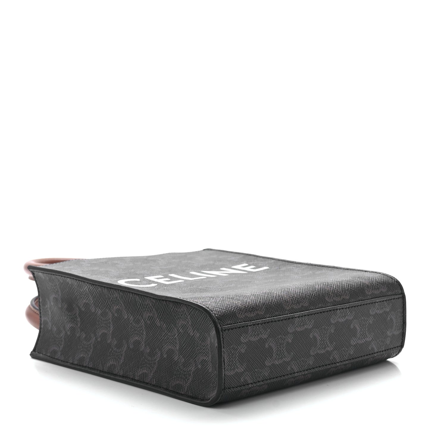 Triomphe Canvas Calfskin Mini Vertical Cabas Tan