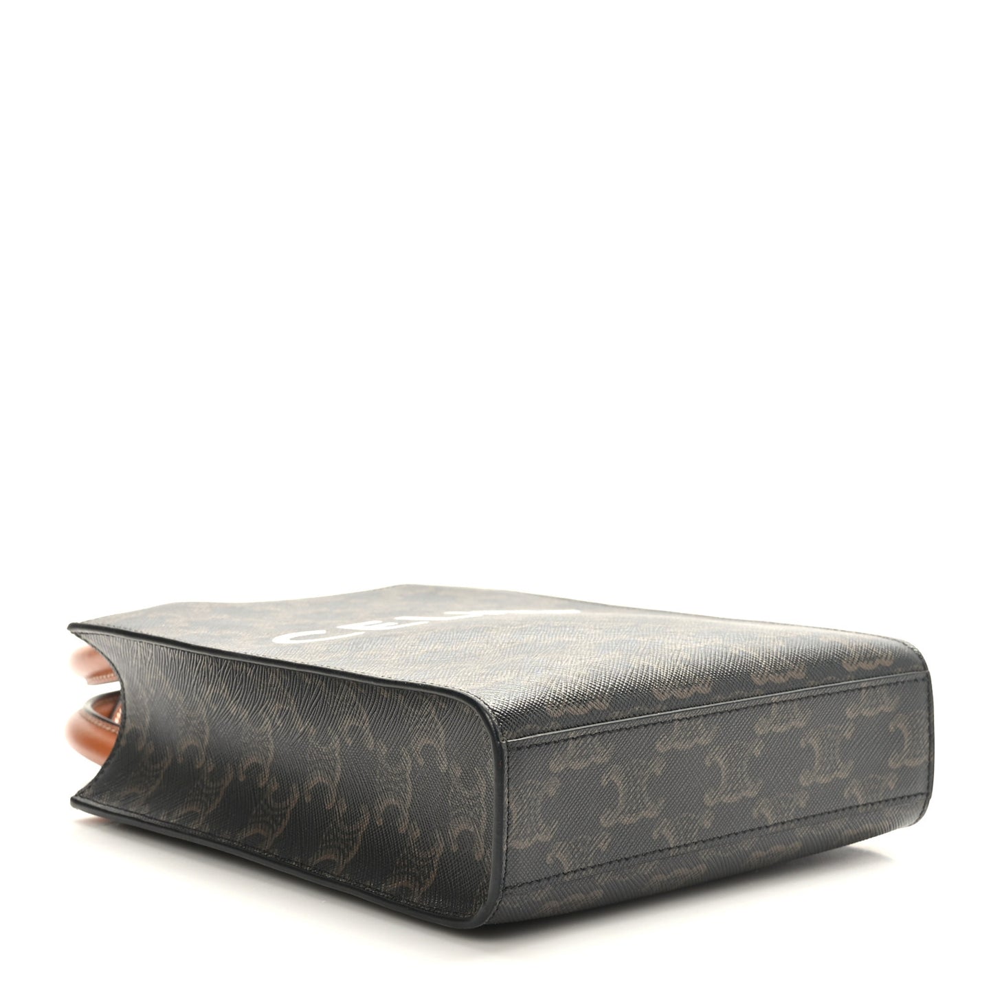 Triomphe Canvas Calfskin Mini Vertical Cabas Tan