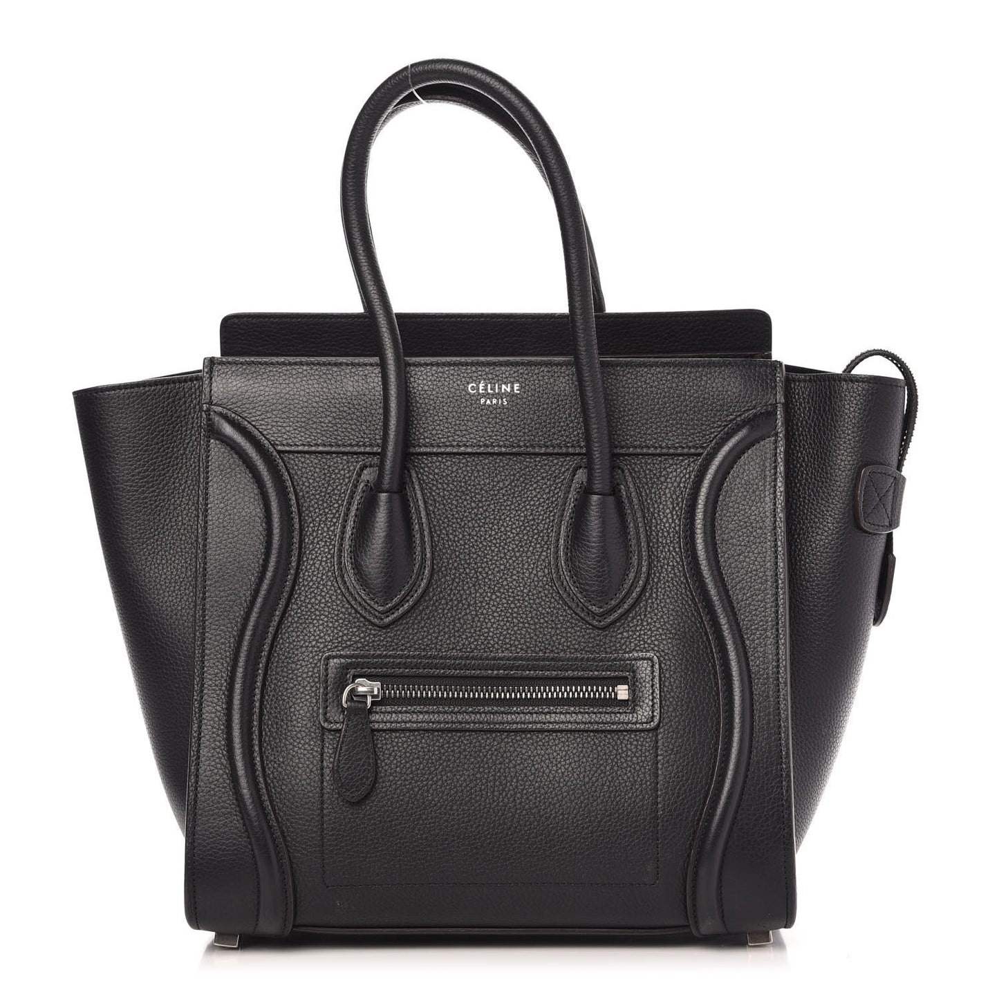 Drummed Calfskin Micro Luggage Black
