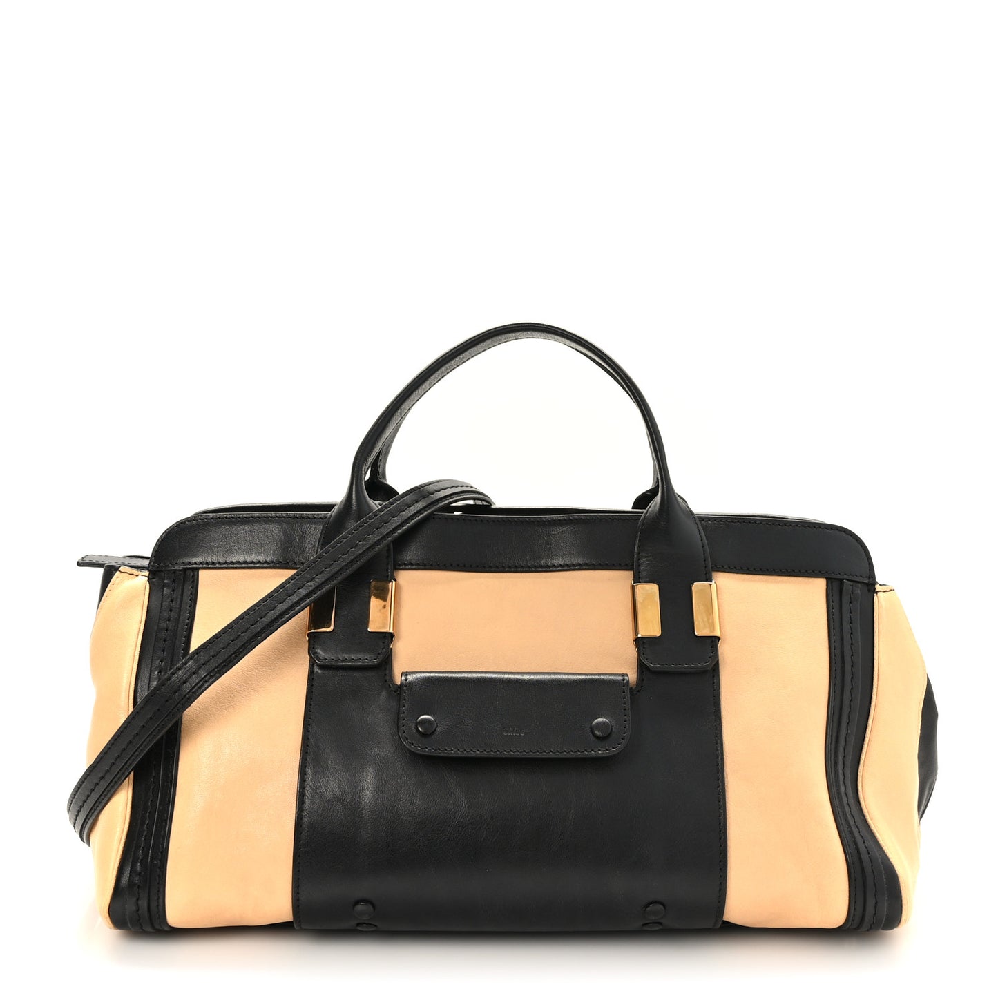 Calfskin Alice Satchel Biscotti Beige