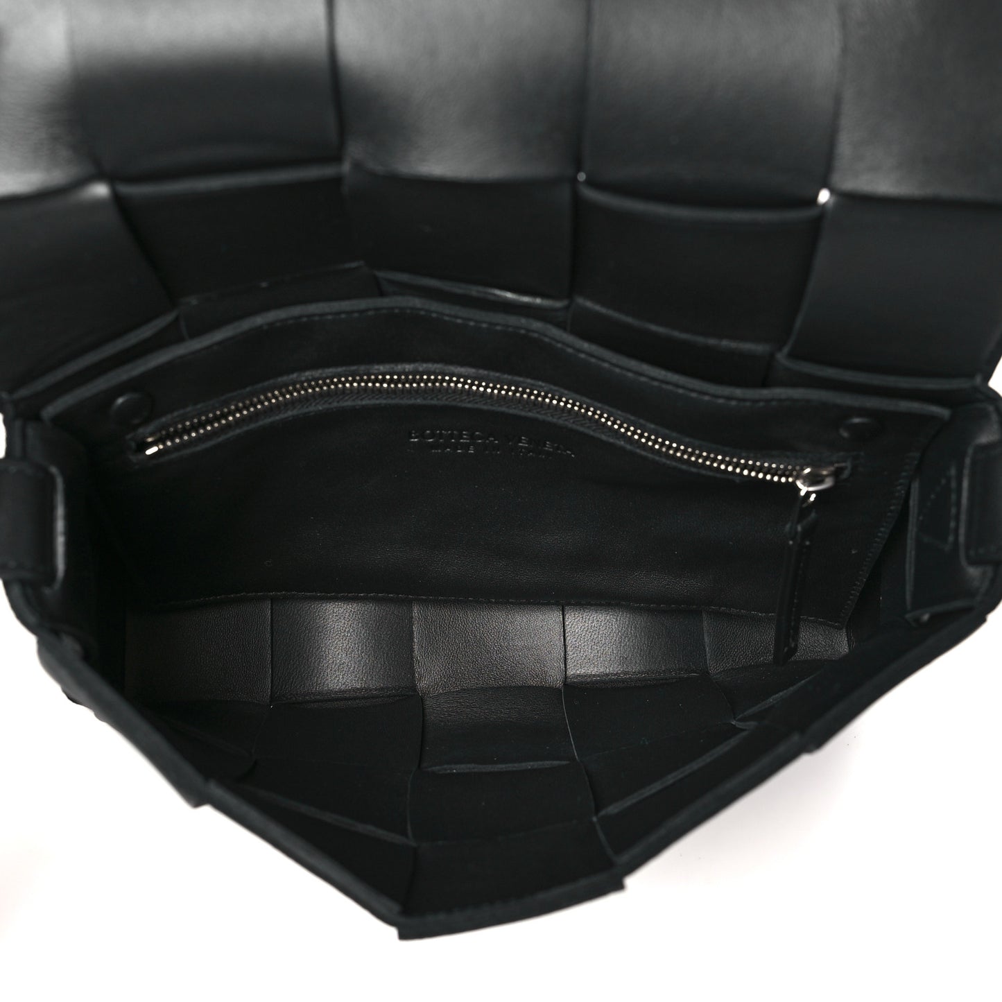 Lambskin Maxi Intrecciato Cassette Crossbody Bag Black