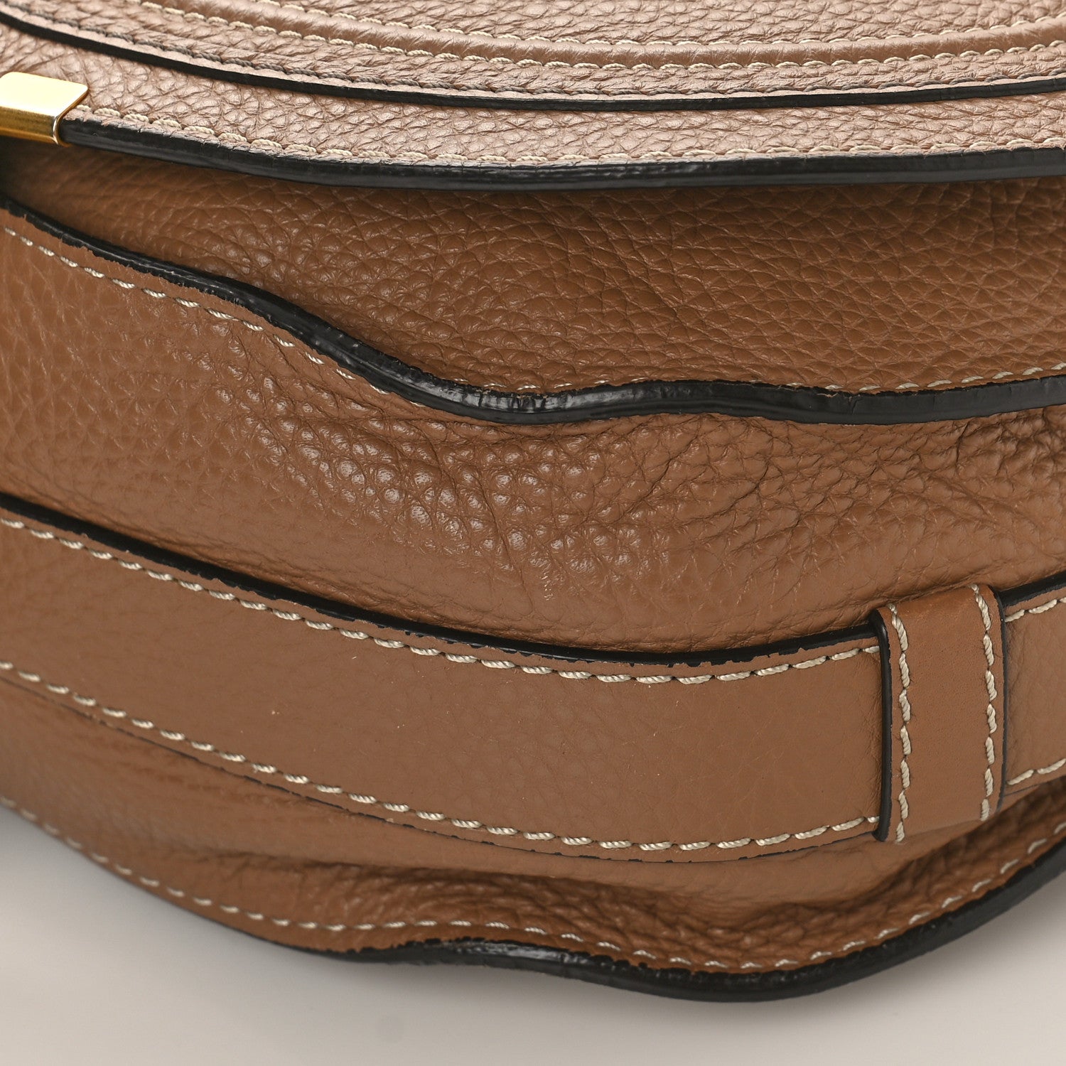 Chloe Calfskin Medium Marcie Round Crossbody Bag Nut 8 of 9