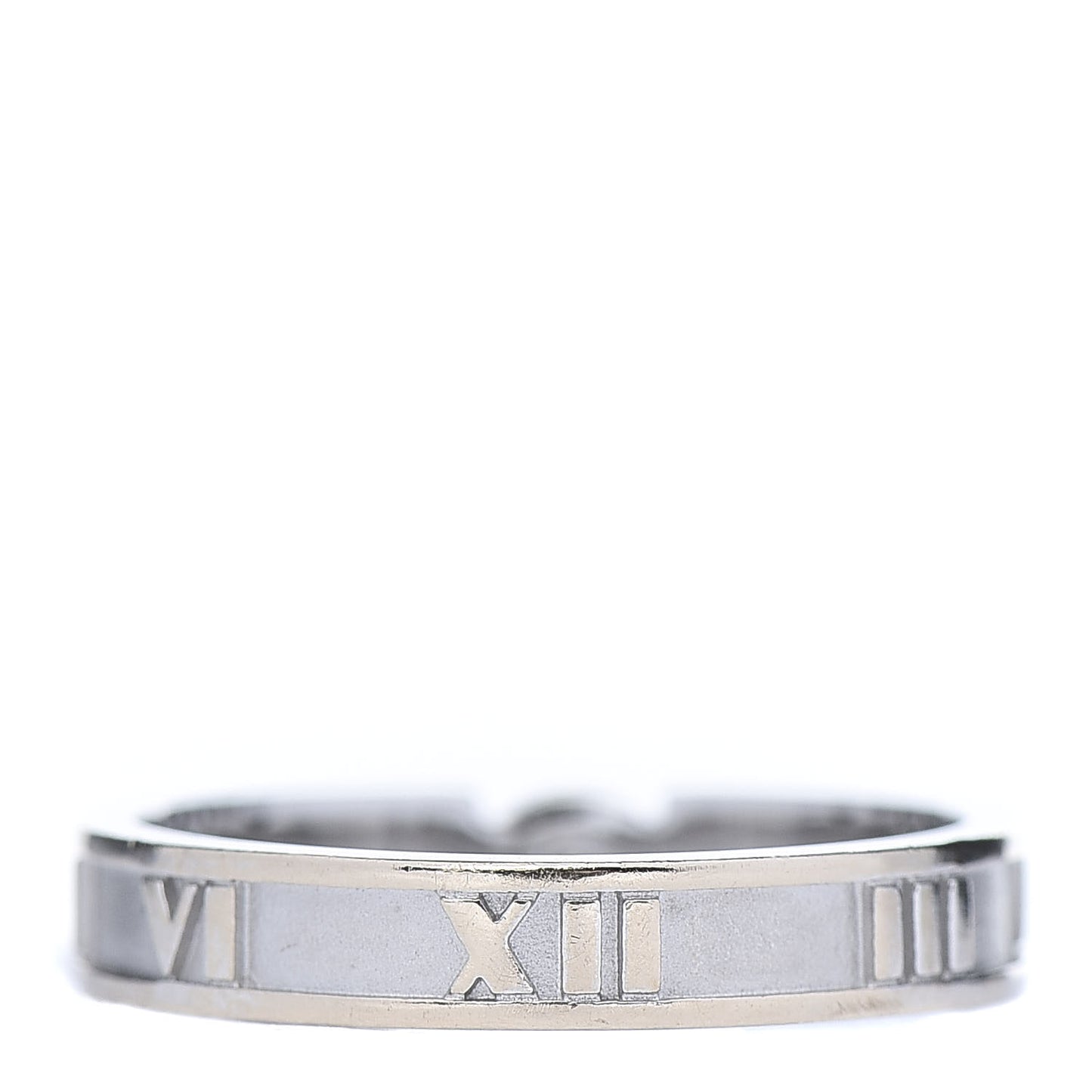 18K White Gold Diamond Atlas Solitaire Band Ring 52 6