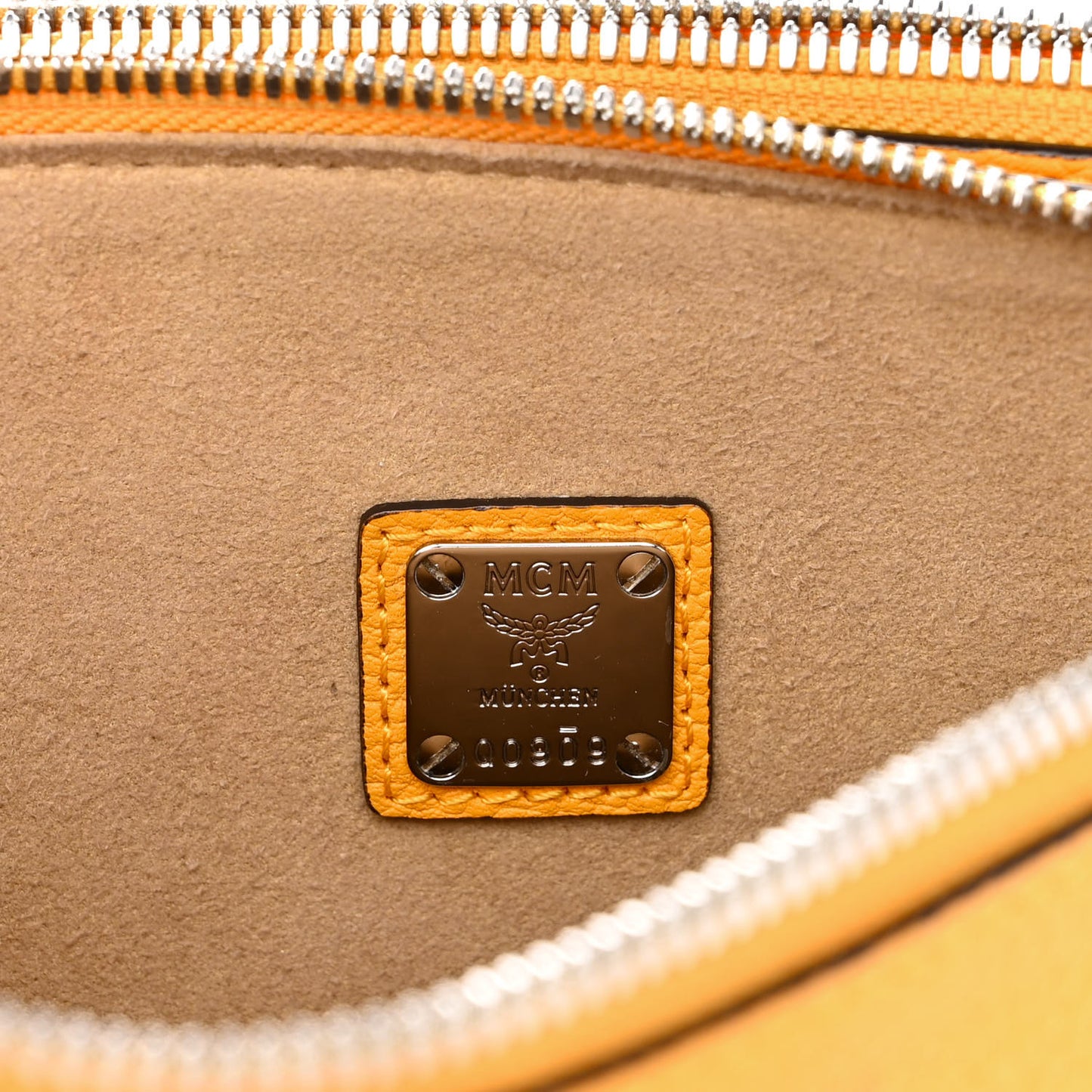 Grained Calfskin Milla Double Crossbody Bag Golden Mango