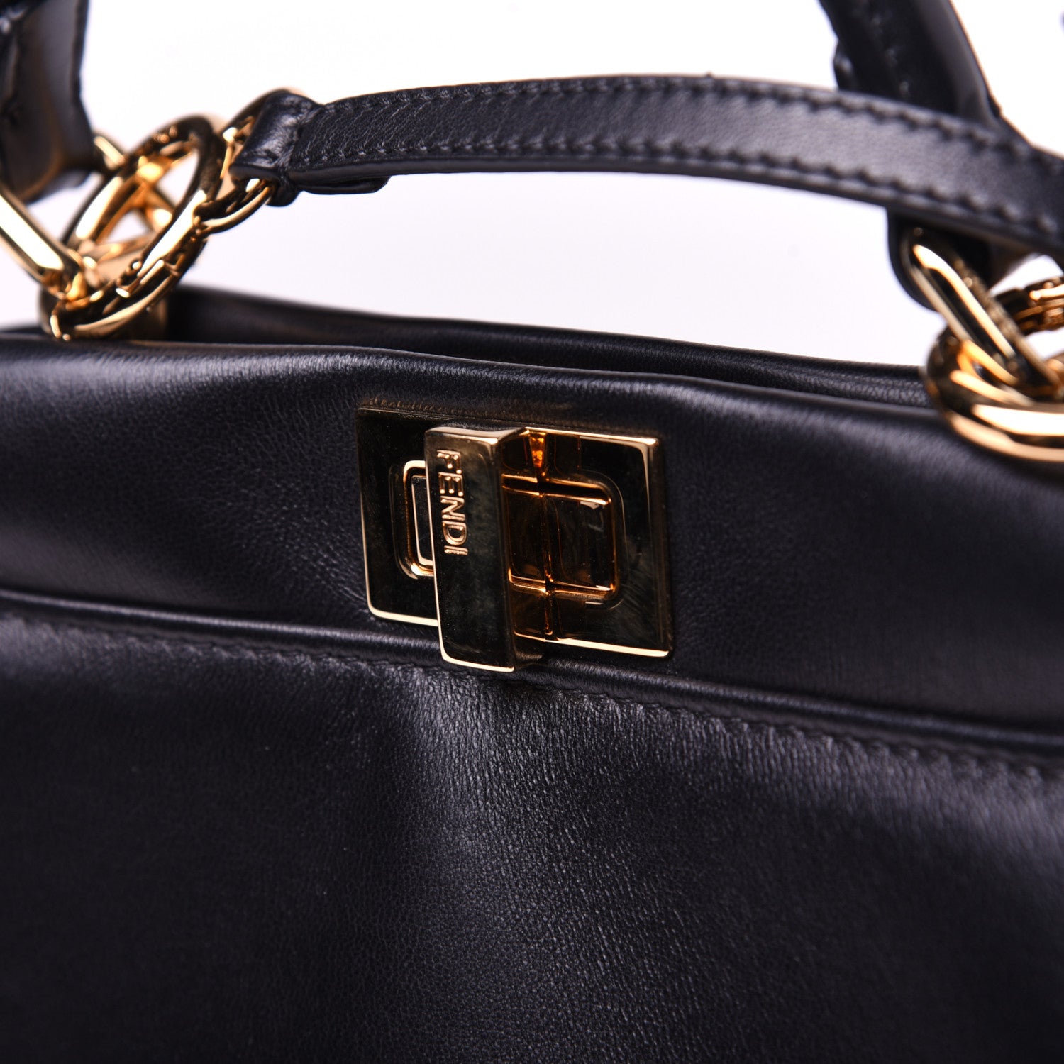 Fendi Nappa Mini Peekaboo Iconic Satchel 11 of 11