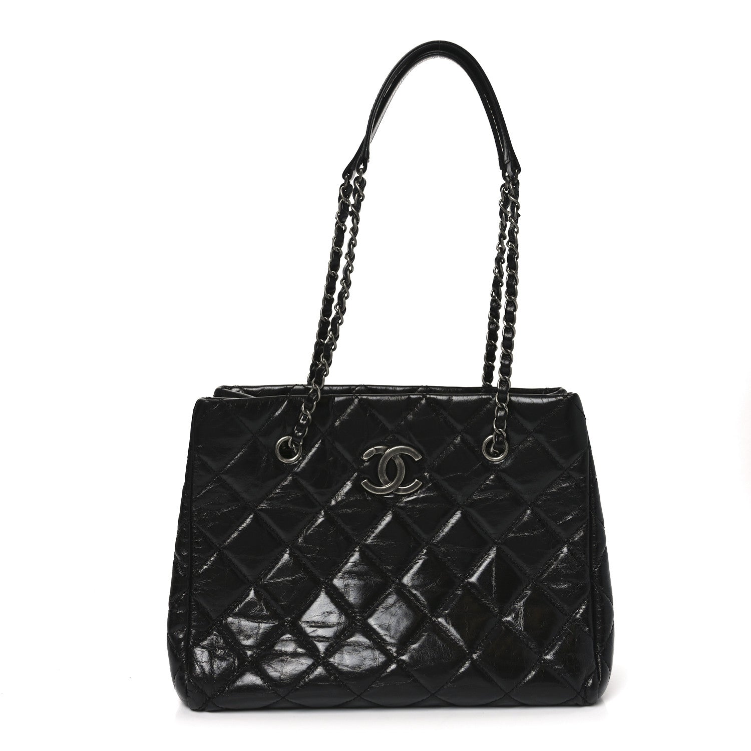 Chanel Calfskin Quilted Small Coco Soft Tote Black 1861337
