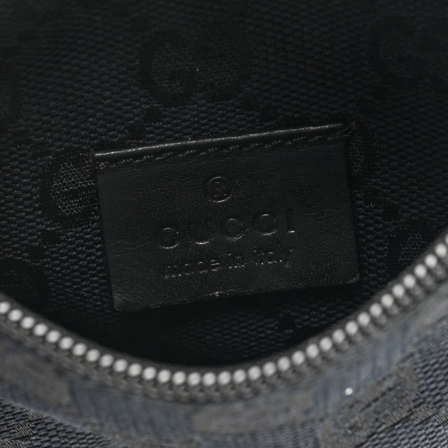 GG Monogram Double Pocket Belt Bag Black