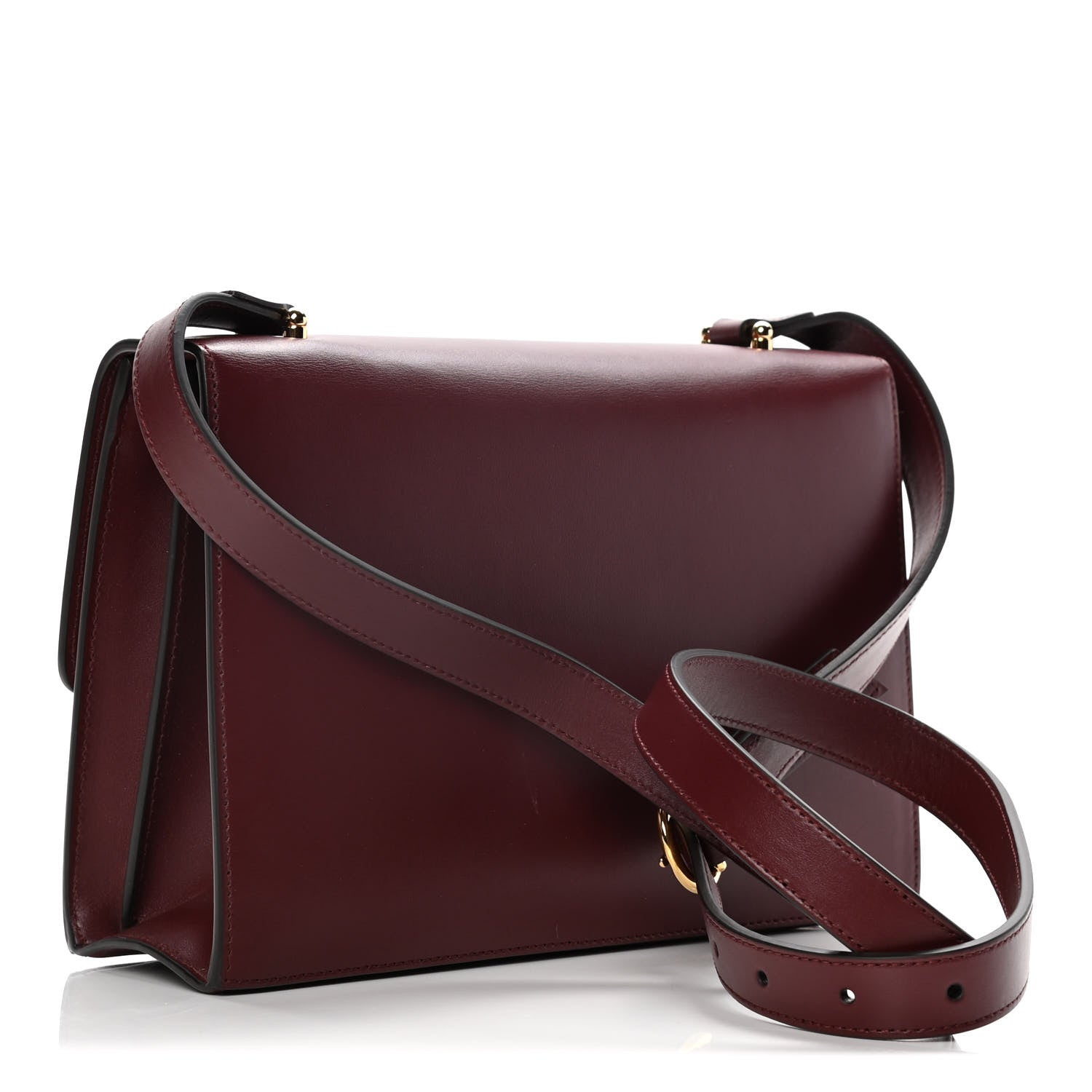 Gucci Smooth Calfskin Small Zumi Shoulder Bag Vintage Bordeaux 3 of 15
