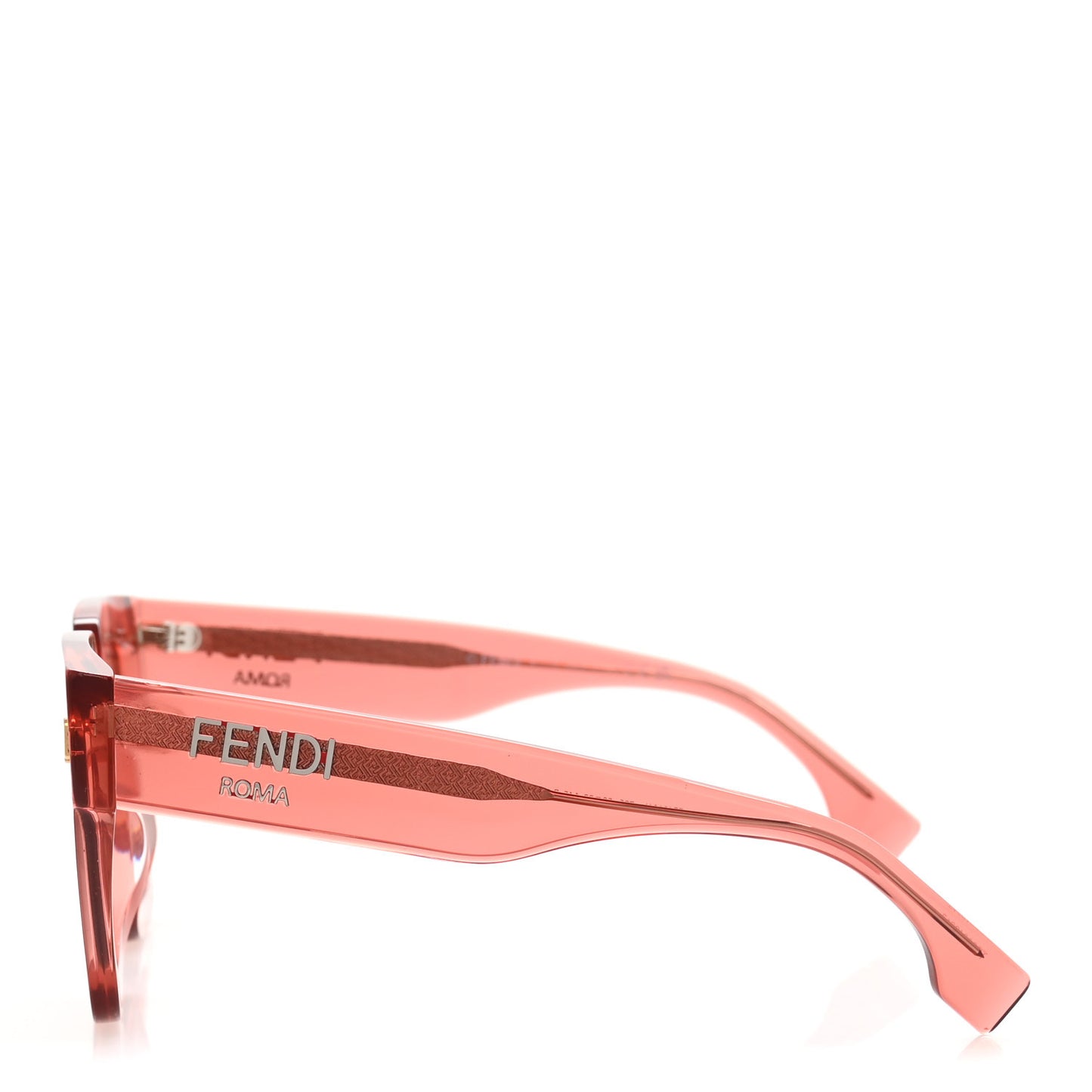 Acetate Fendi Square Sunglasses FE40100I Pink Silver