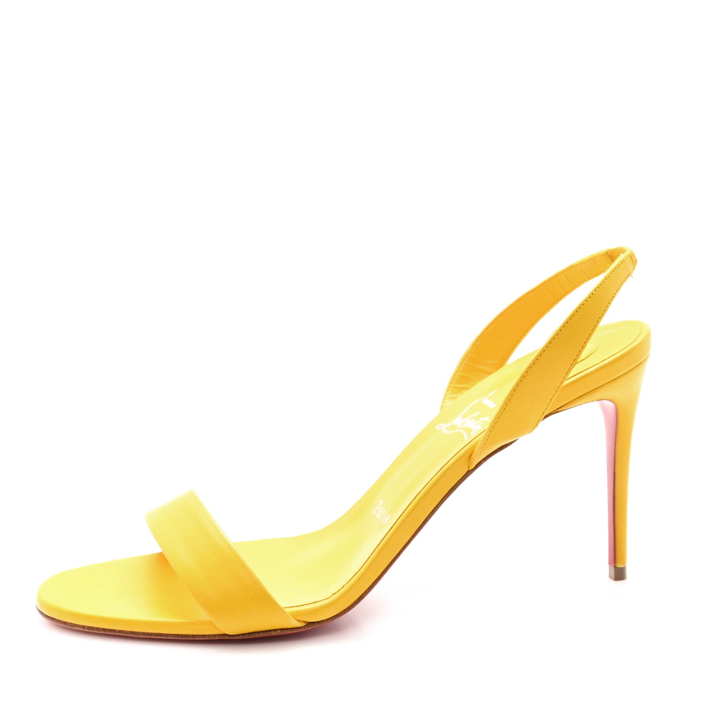 Calfskin O Marylin 85 Slingback Sandal Heels 40 Pollen