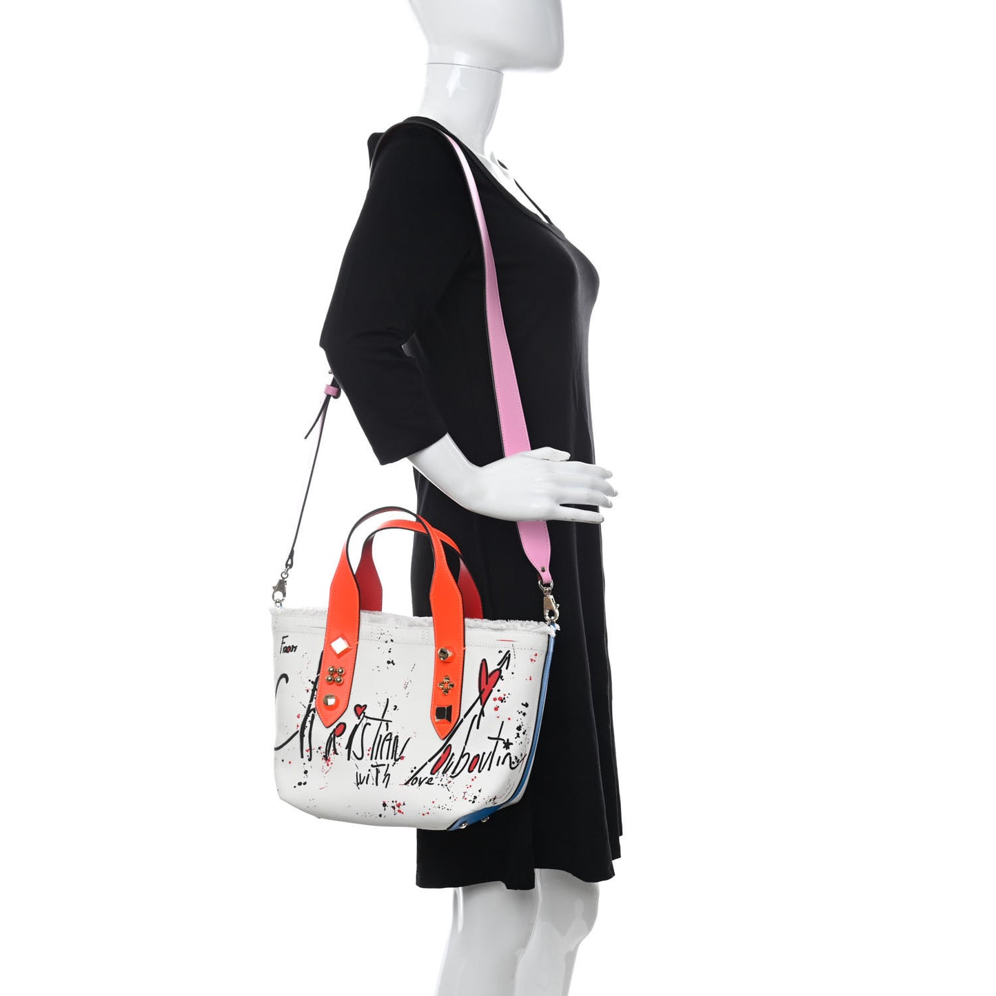 Canvas Frangibus Tote White Multicolor