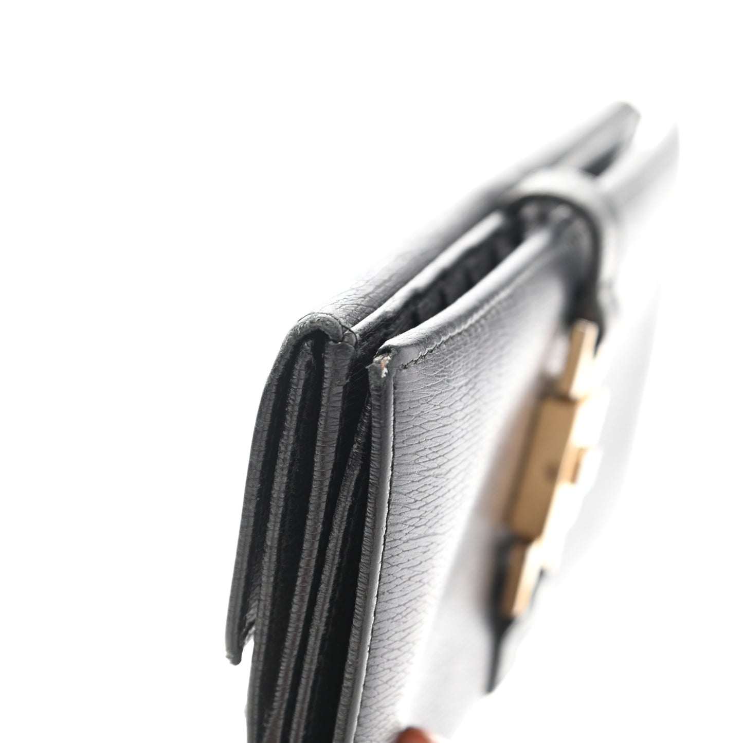 Calfskin Continental Bardot Wallet Black