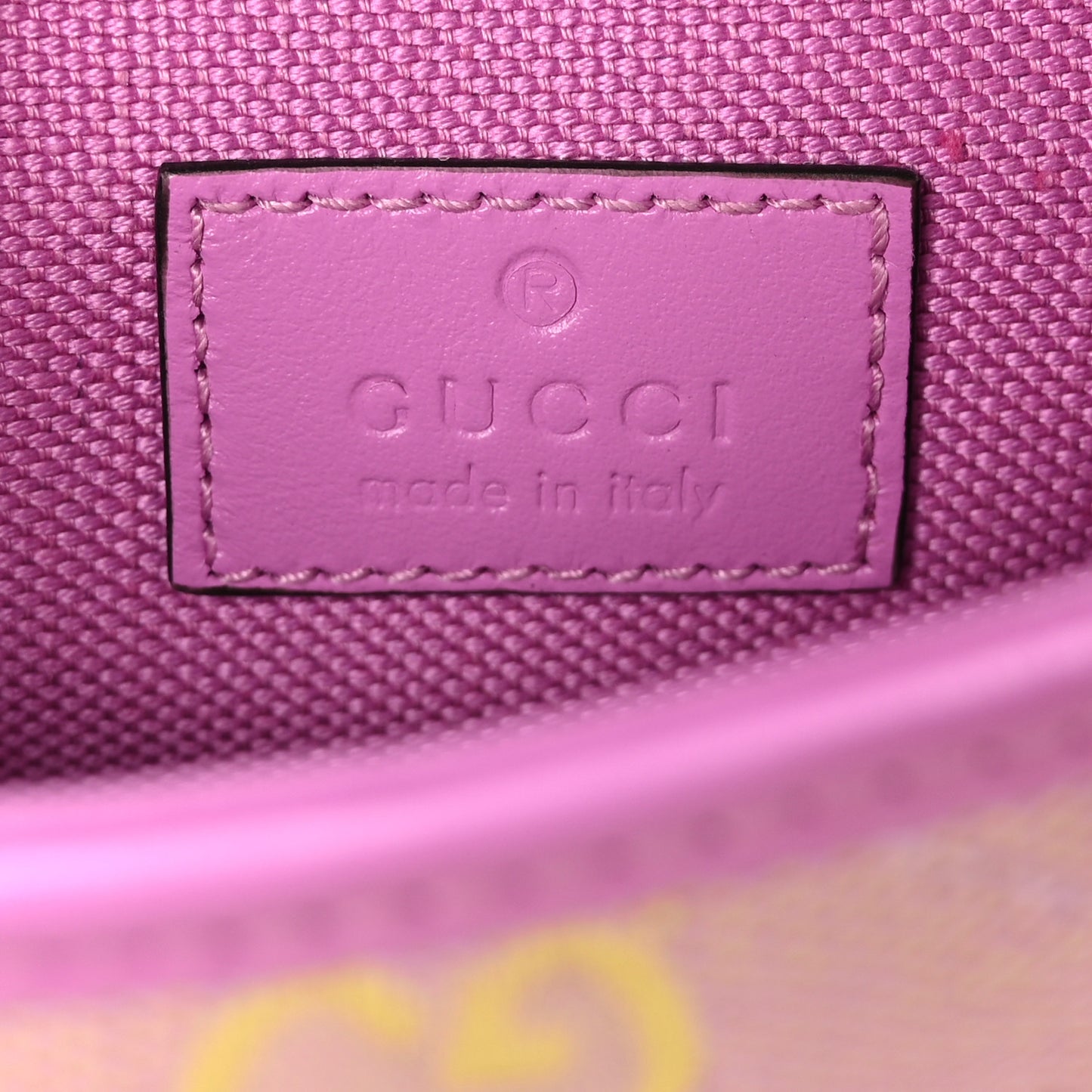 Monogram Super Mini GG Marmont Shoulder Bag Lilac Yellow