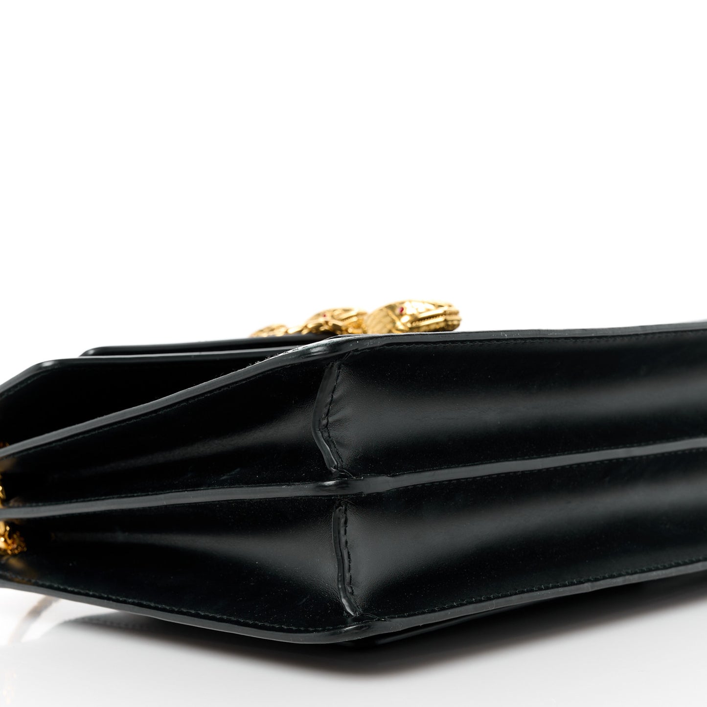 X ALEXANDER WANG Lambskin Serpenti Forever Flap Black