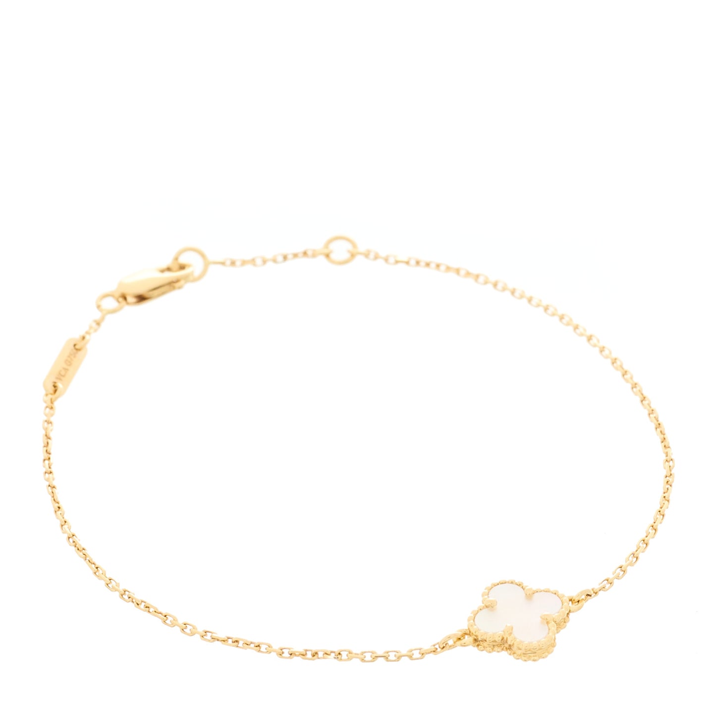 18K Yellow Gold Mother of Pearl Sweet Alhambra Bracelet