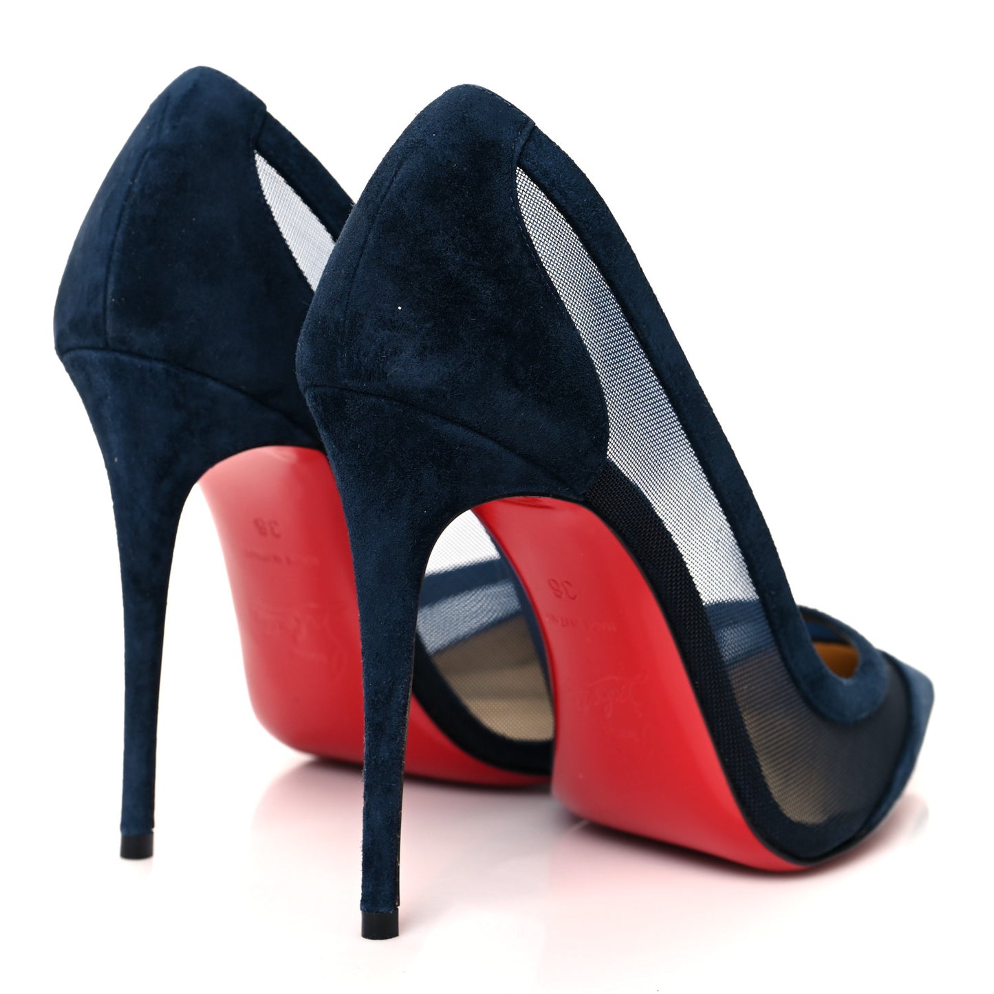 Veau Velours Rete Galativi 100 Pumps 36 Navy