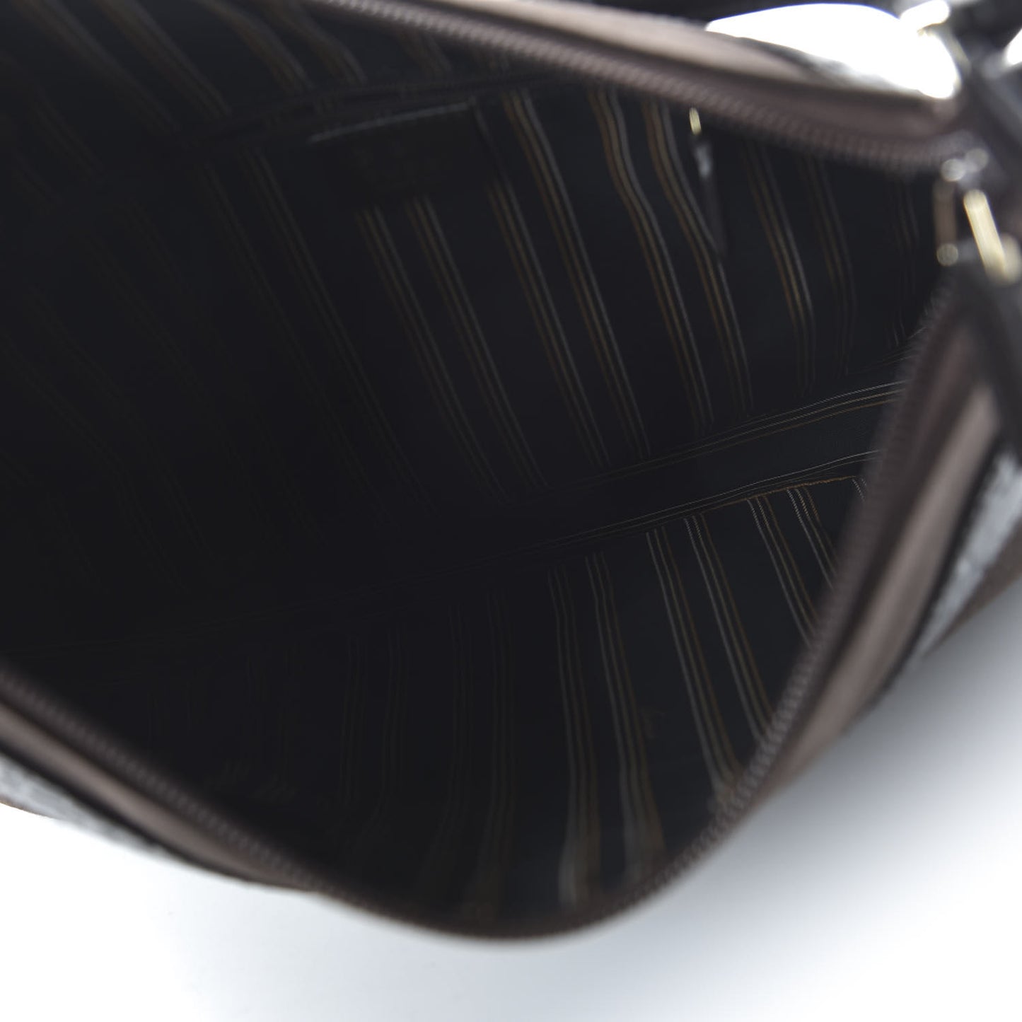 Guccissima Trim Canvas Hobo Dark Brown