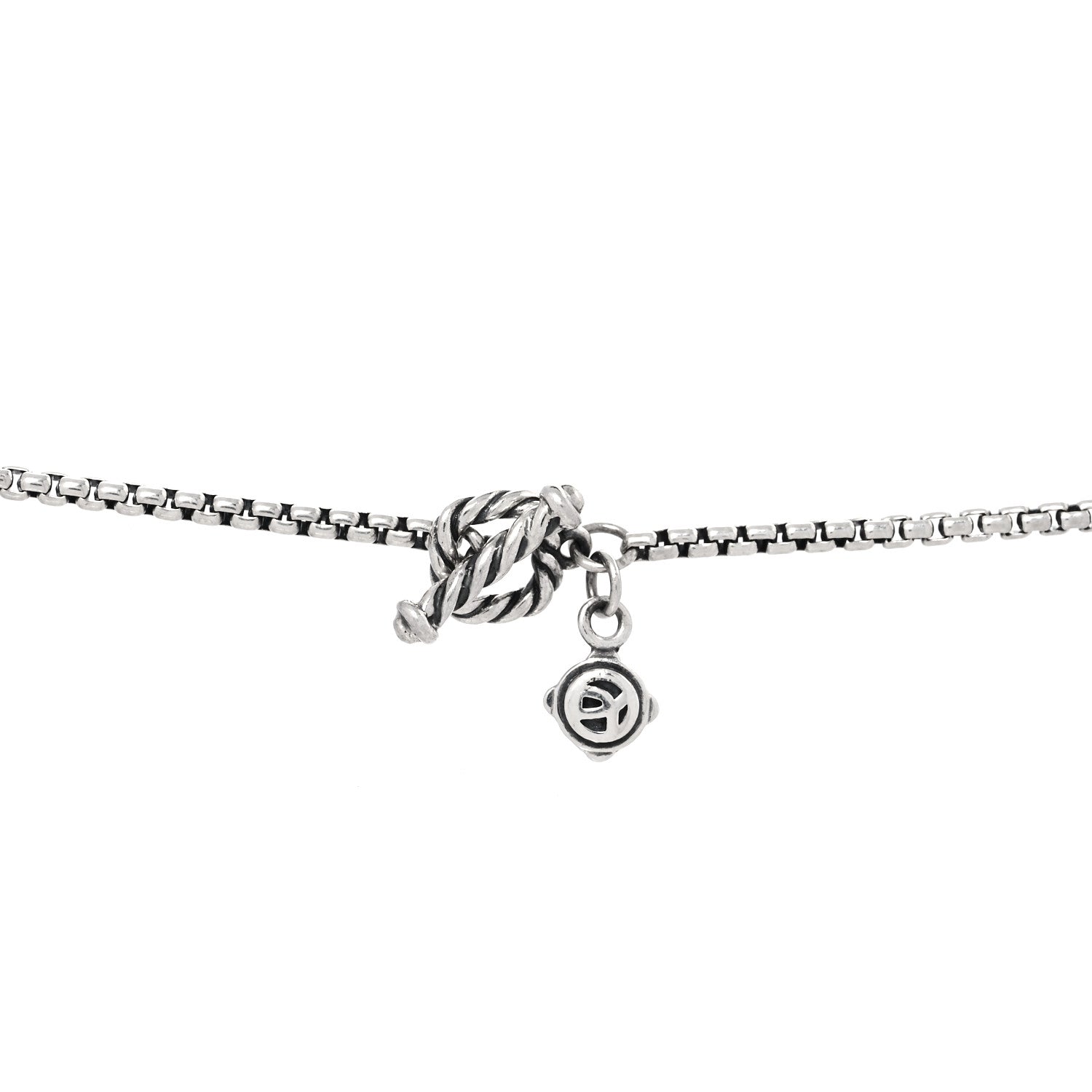 David Yurman Sterling Silver Pearl Quatrefoil Long Chain Necklace 4 of 6
