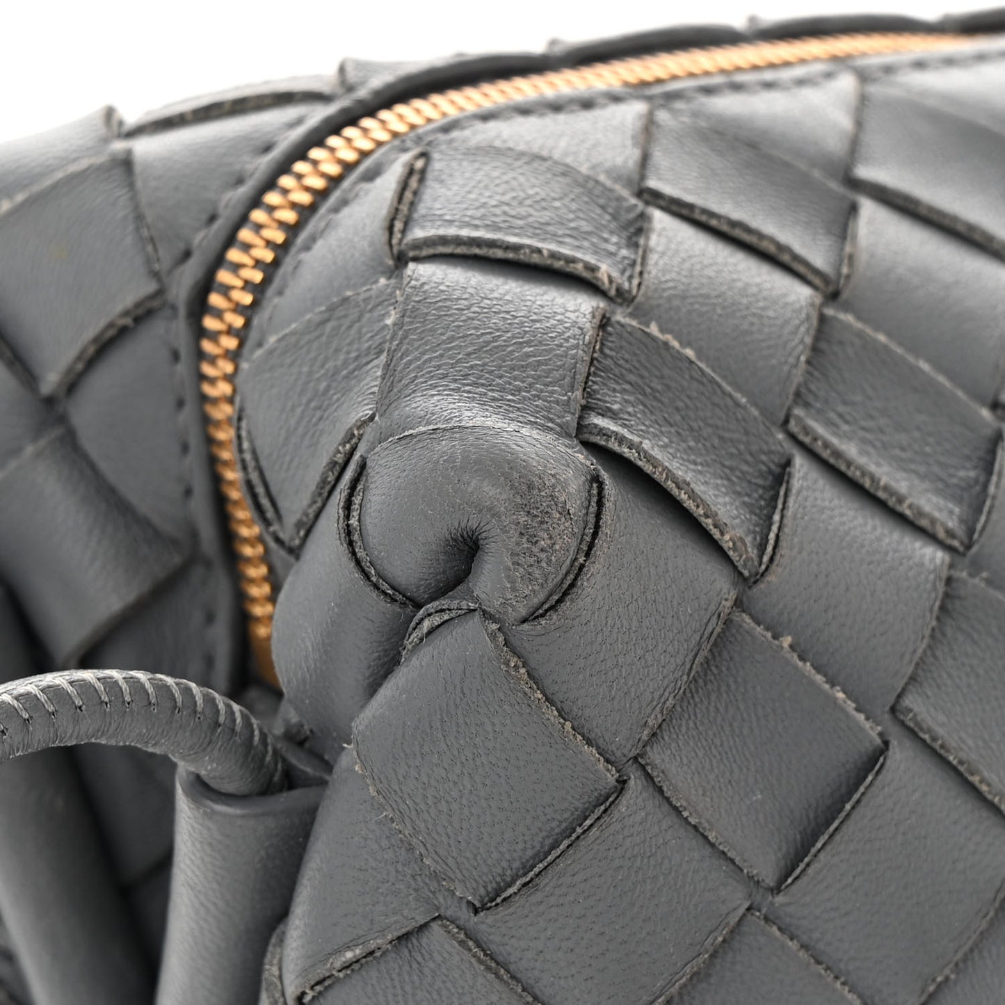 Nappa Intrecciato Small Loop Camera Bag Thunder