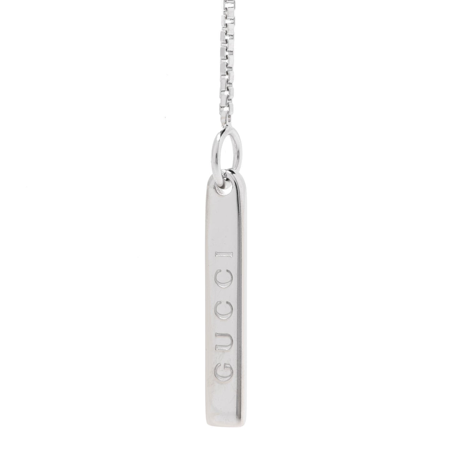 18K White Gold 20mm Lariat Necklace