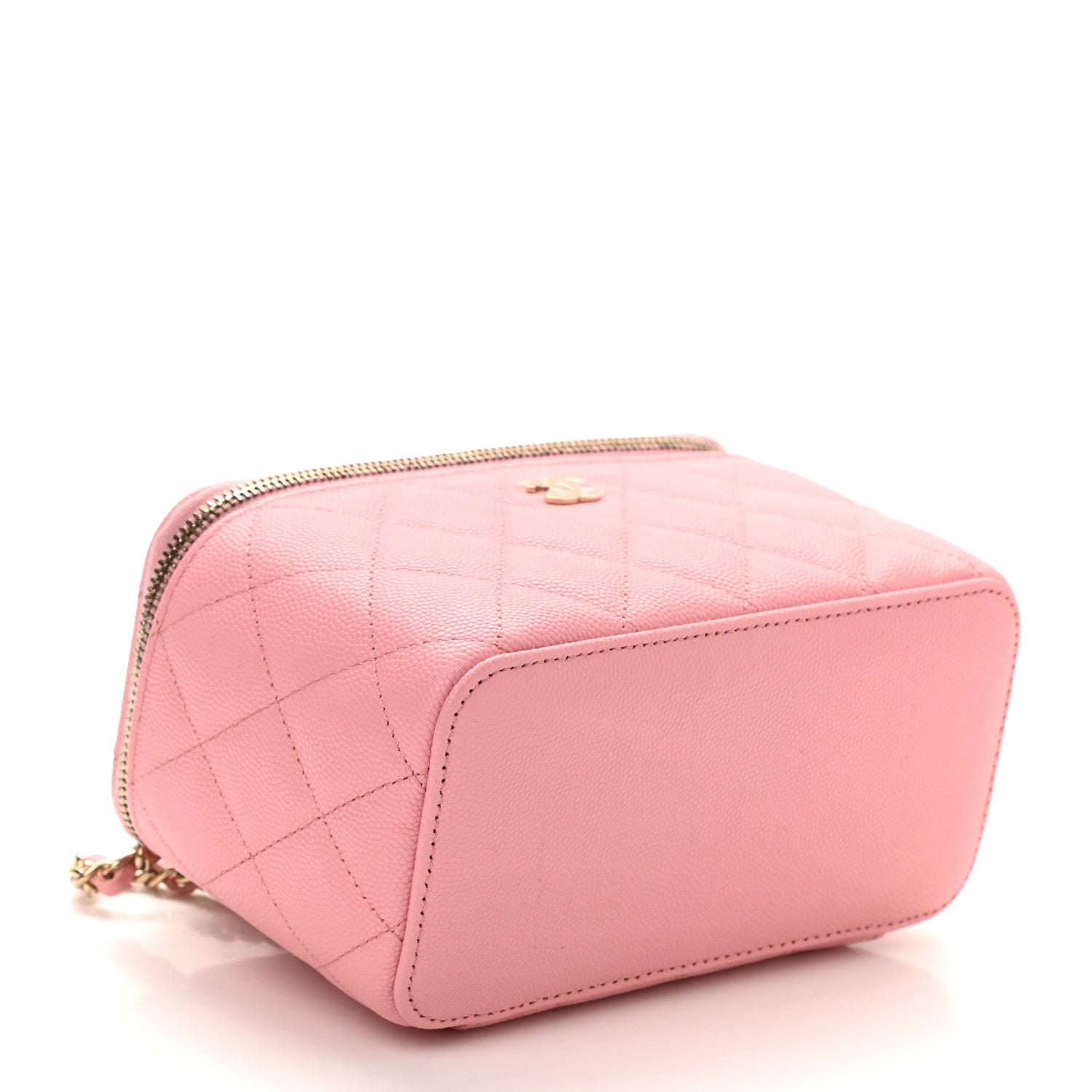 Chanel Caviar Quilted Small Vanity Case With Chain Pink 4 of 11