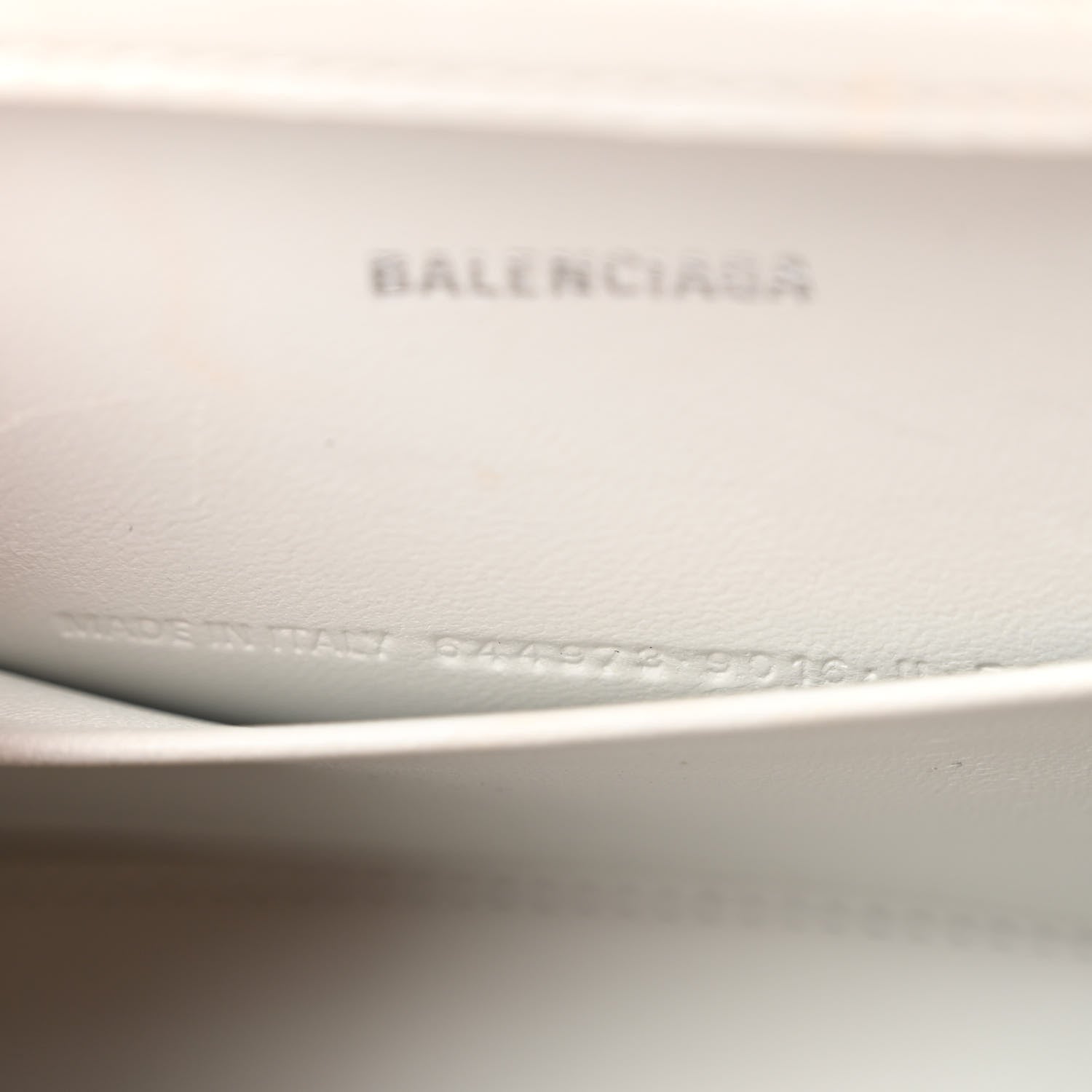 Balenciaga Shiny Calfskin Crocodile Embossed Small Hourglass Evening Chain Bag White 7 of 11