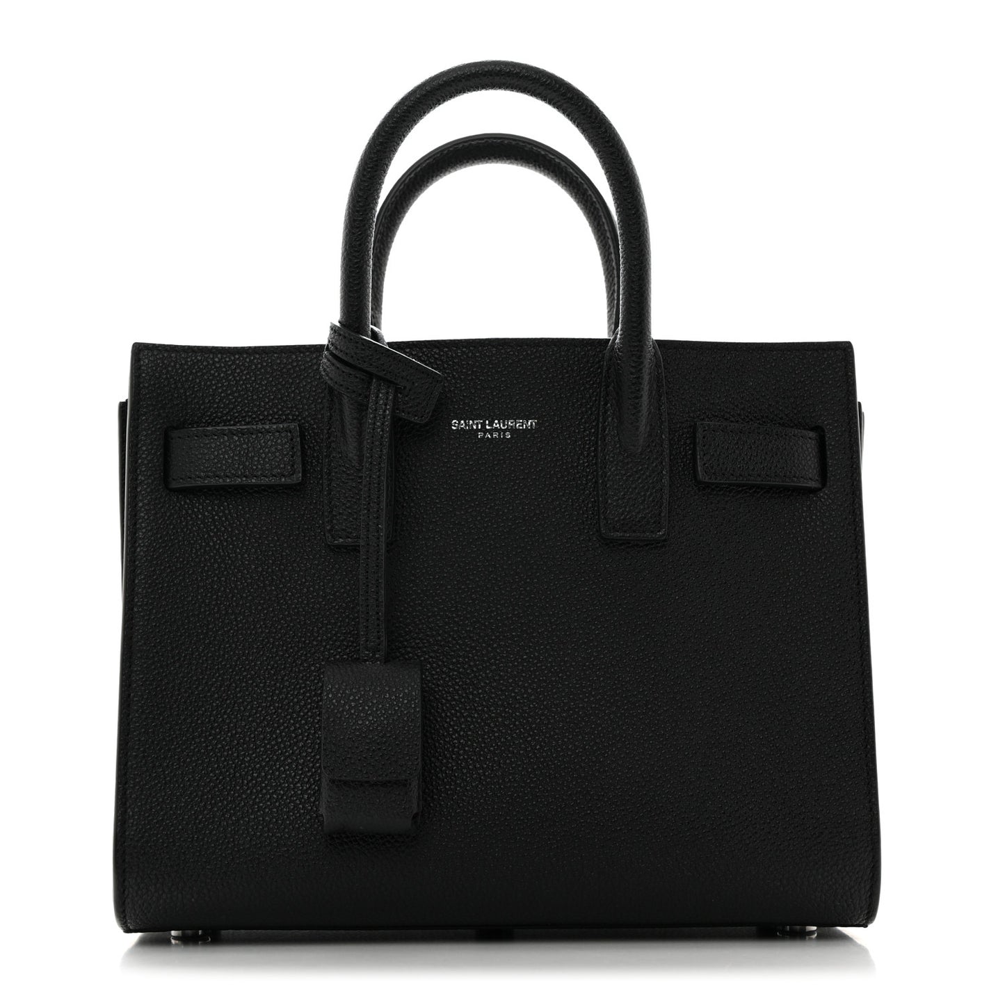 Grained Calfskin Nano Sac De Jour Black
