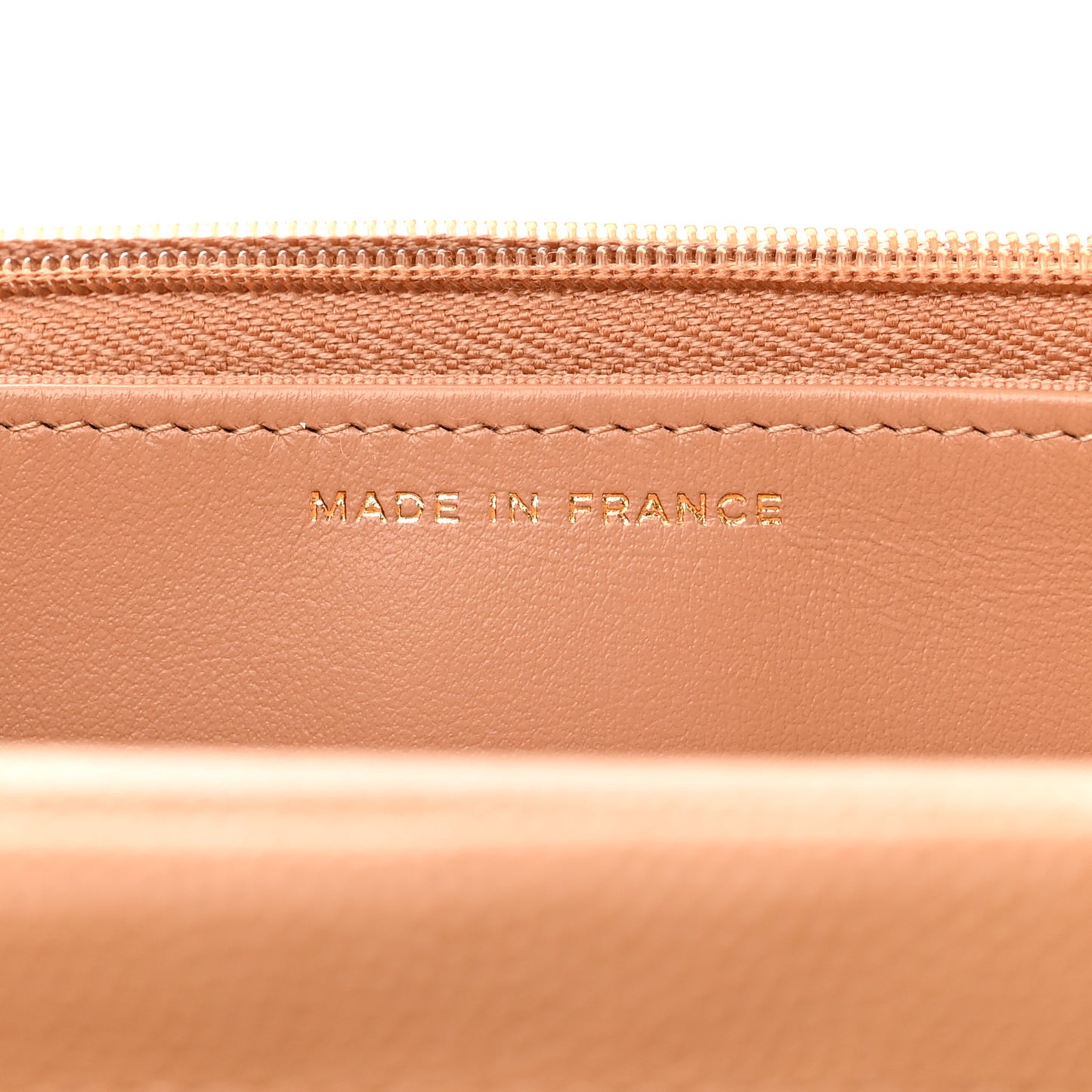 Caviar Quilted Wallet on Chain WOC Dark Beige