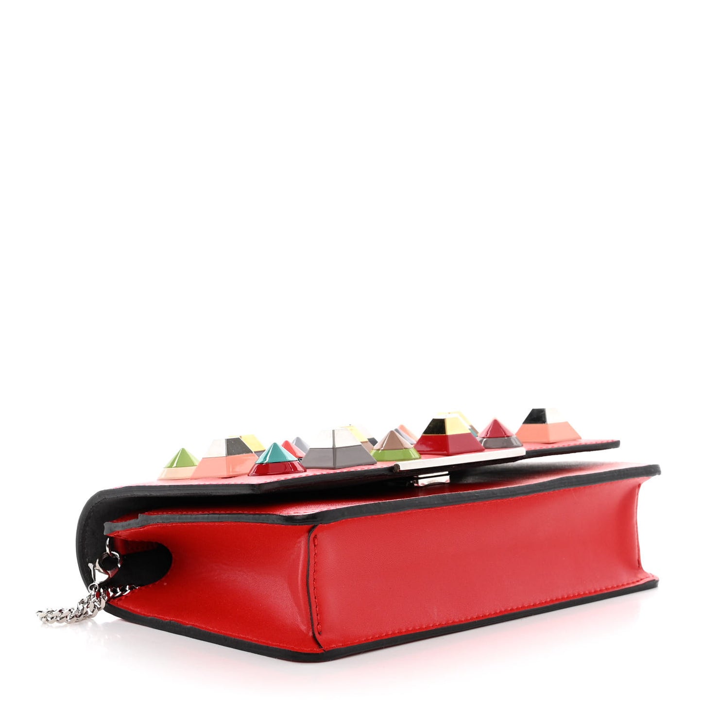 Vitello Liberty Studded Tube Wallet On Chain Fiamma Multicolor